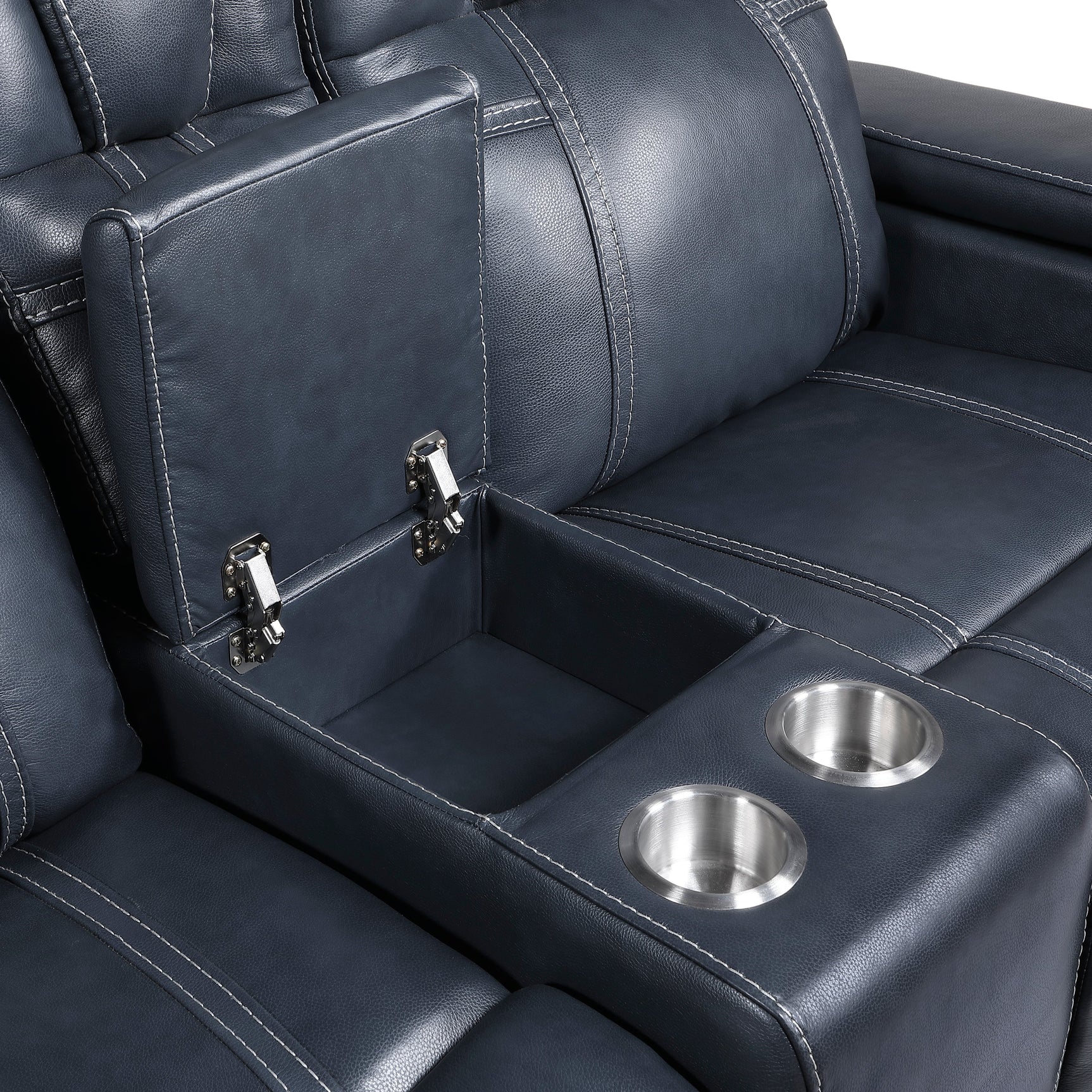 Keziah Blue Power Double Reclining Loveseat - Ornate Home