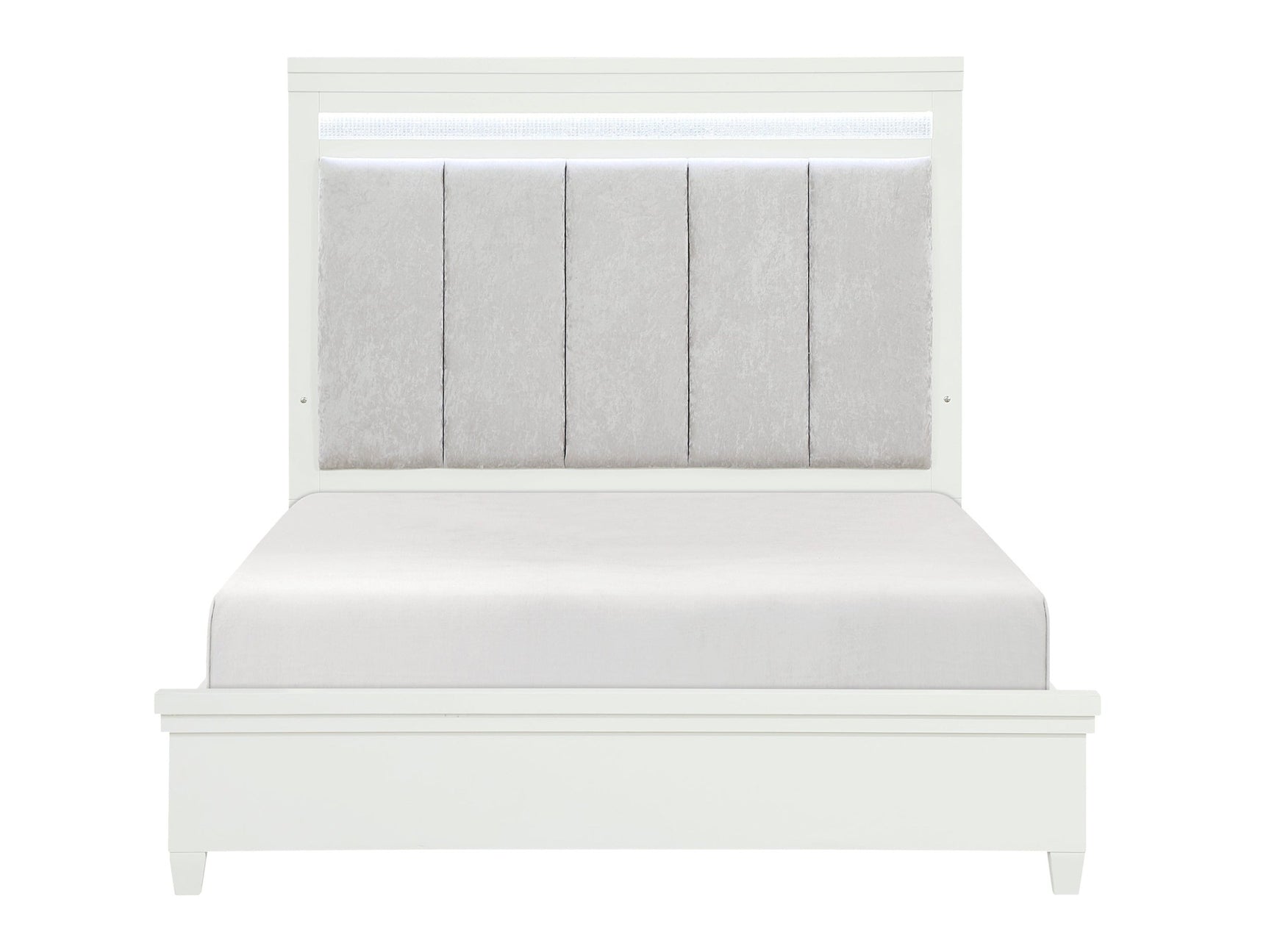 Kidman White Eastern King Bed - Ornate Home