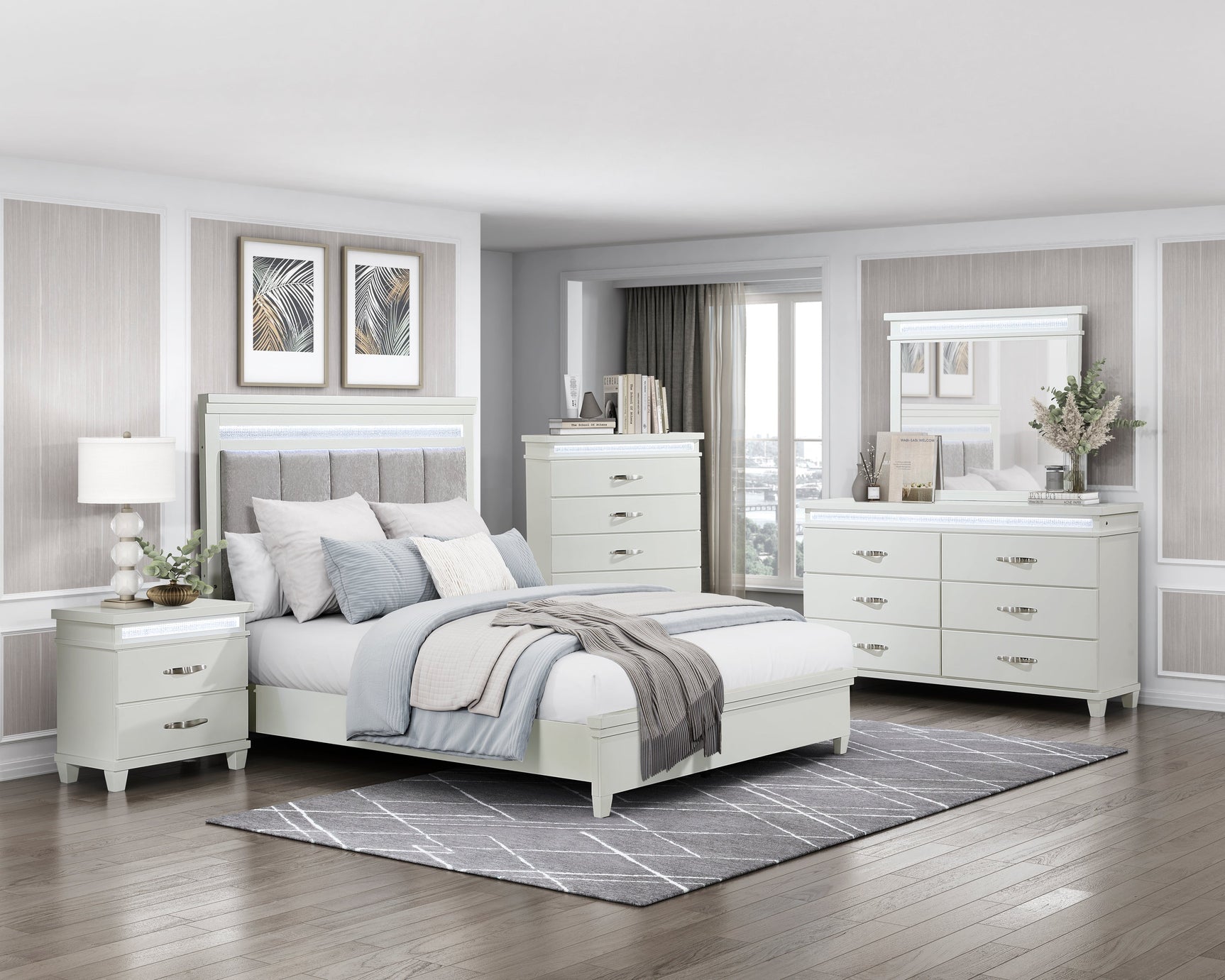 Kidman White Queen Bed - Ornate Home