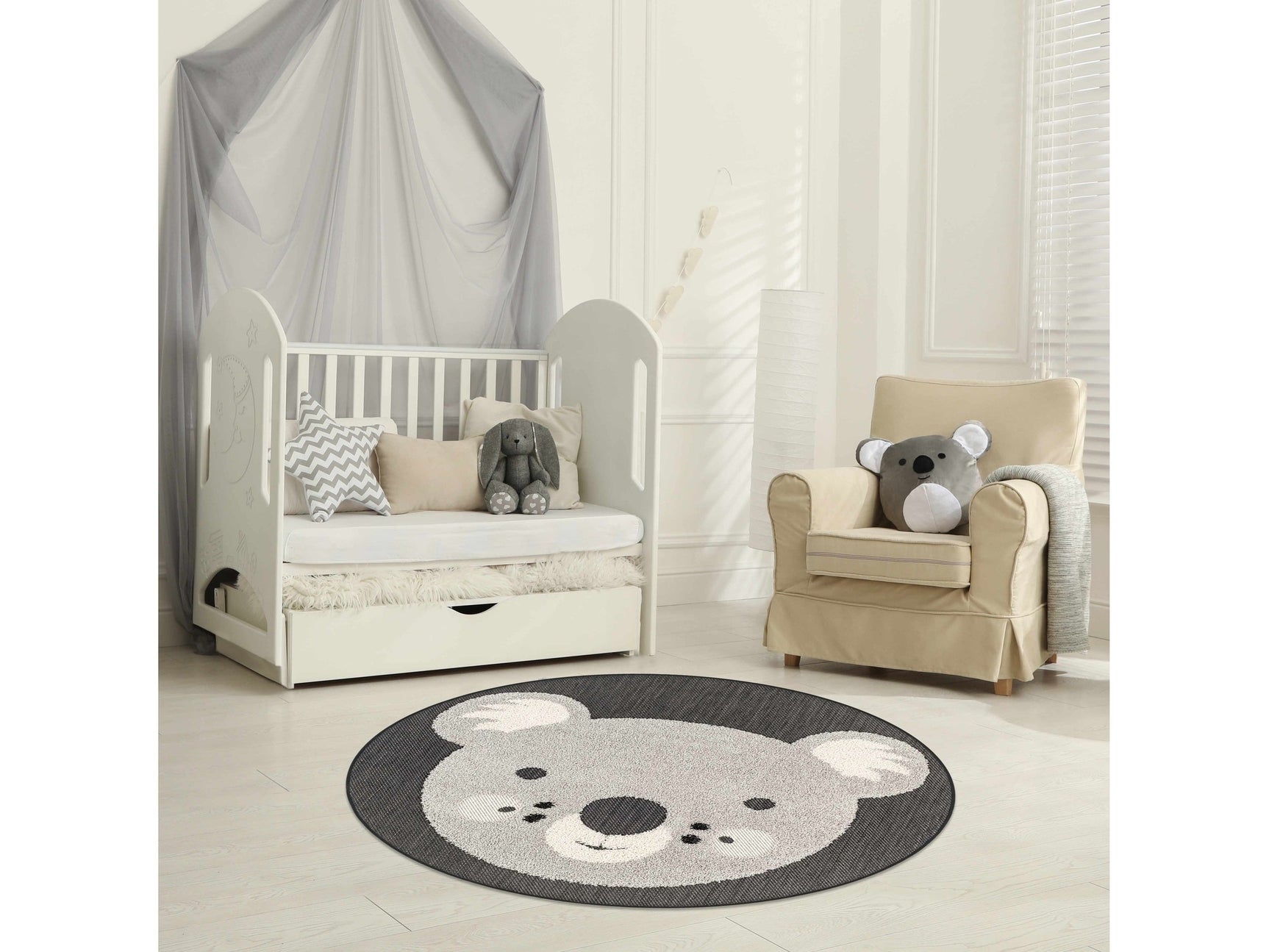 Kids Koala Animal Print Nursery Area Rug - Clearance - Ornate Home