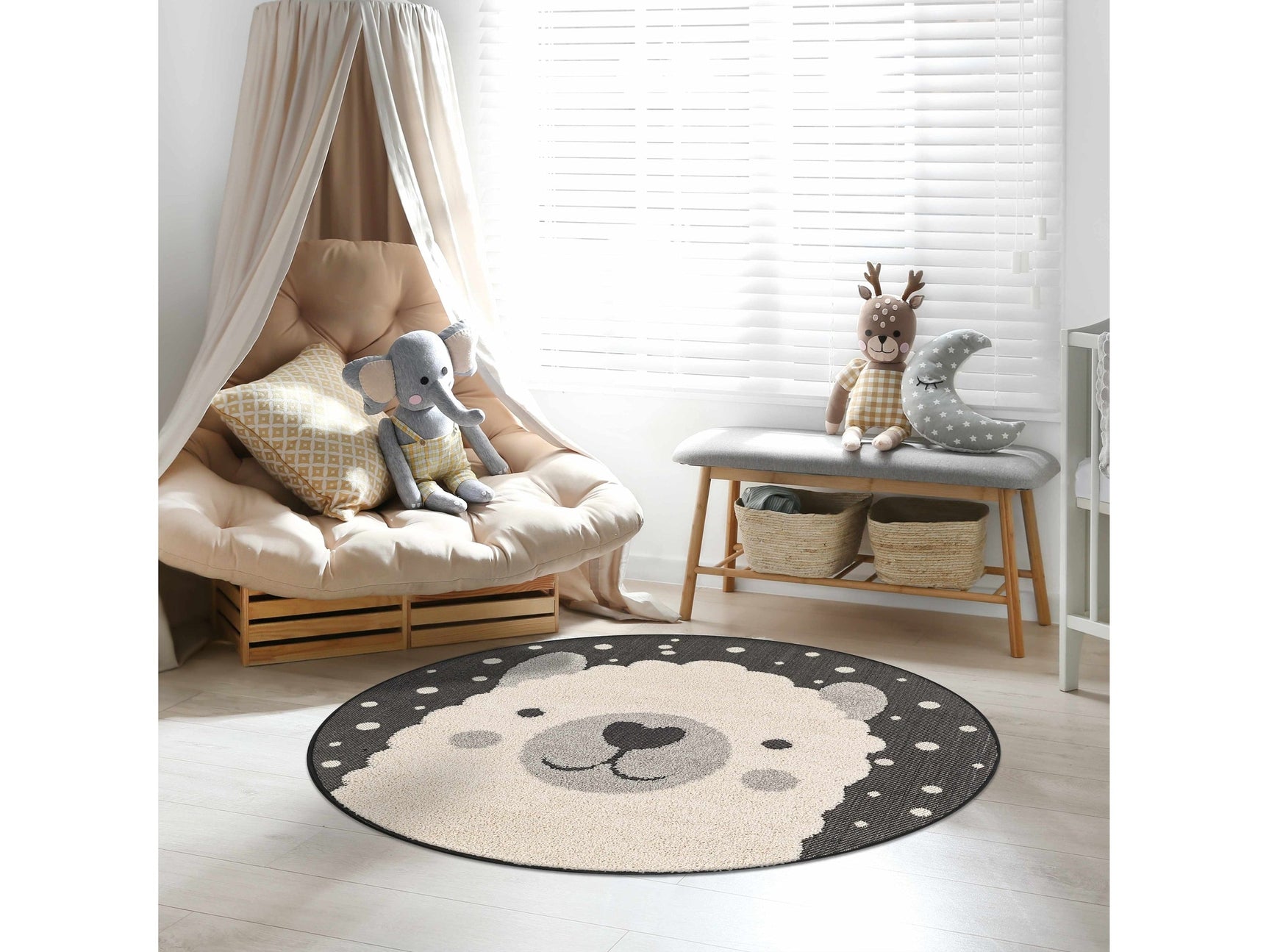 Kids Llama Animal Print Nursery Area Rug - Clearance - Ornate Home