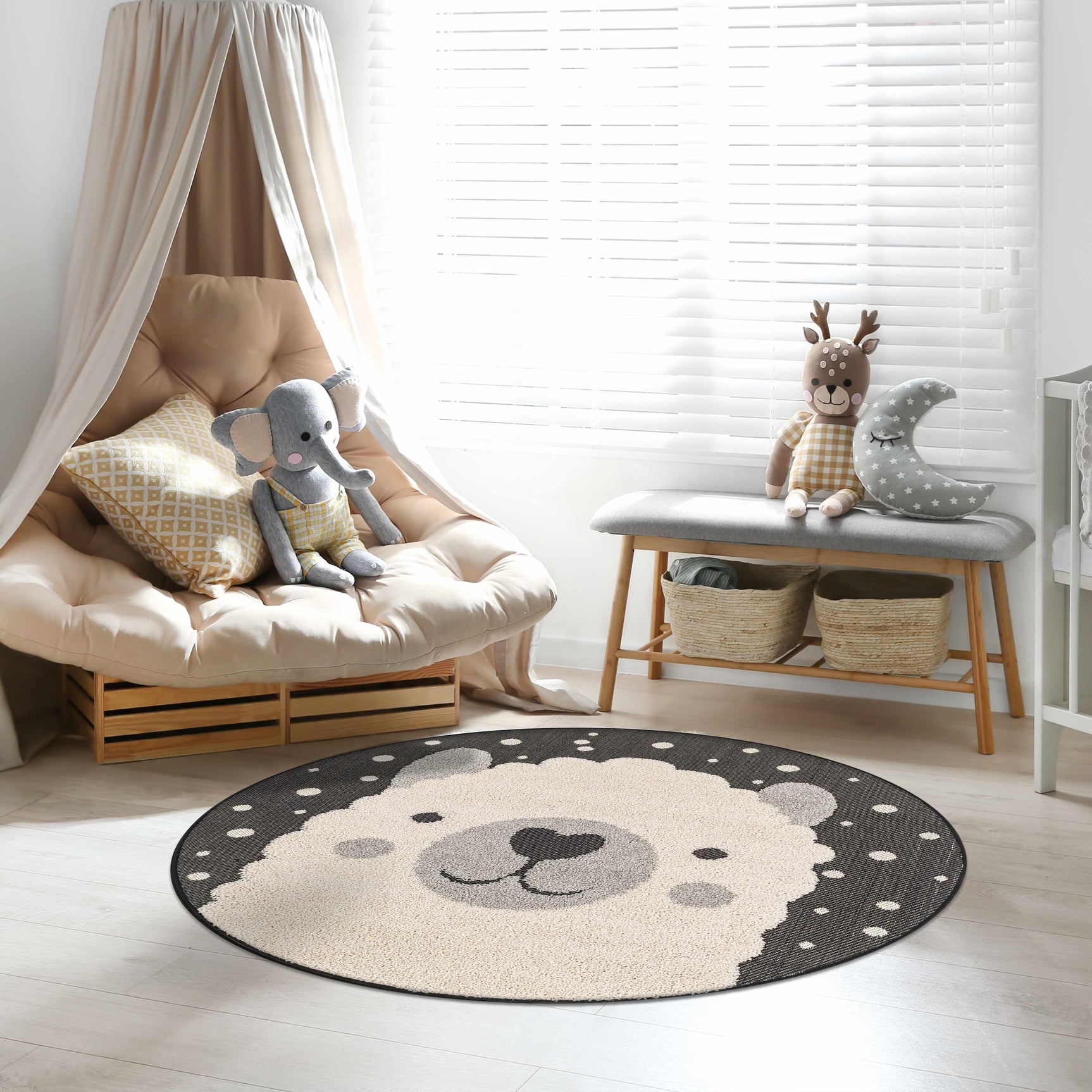 Kids Llama Animal Print Nursery Outdoor Area Rug - Clearance - Ornate Home