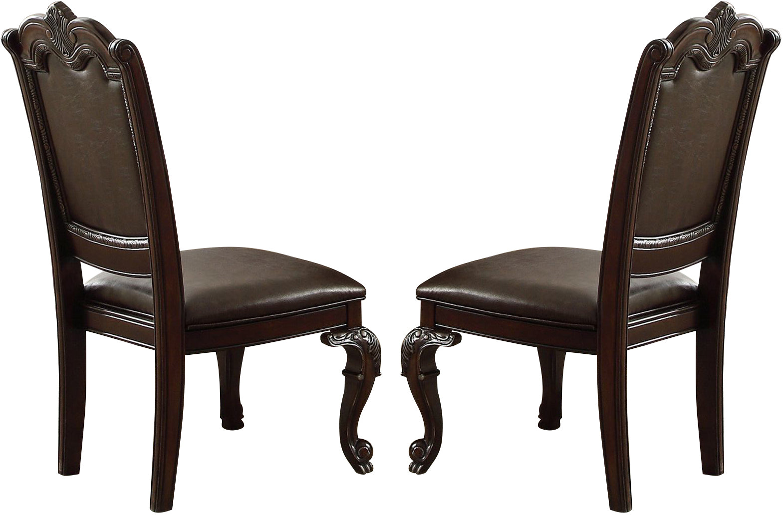 Kiera Rich Dark Brown Formal Dining Room Set / 7pc - Ornate Home
