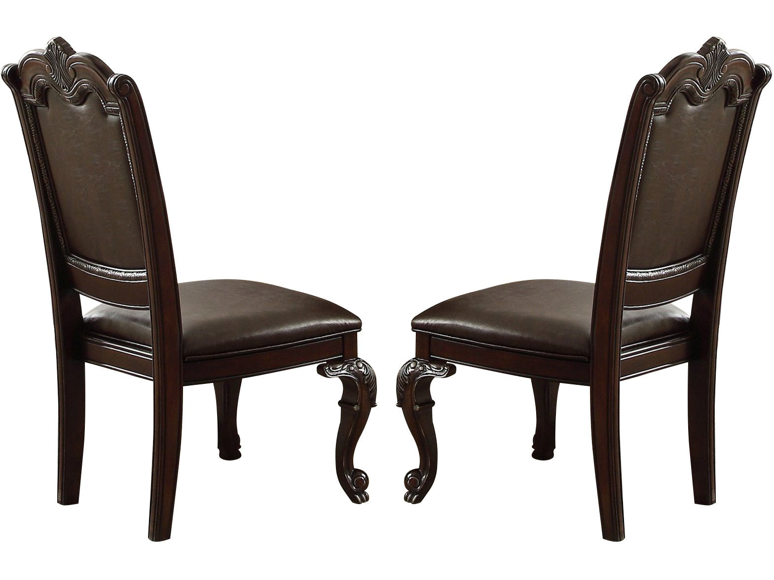 Kiera Rich Dark Brown Side Chair (Set of 2) - Ornate Home