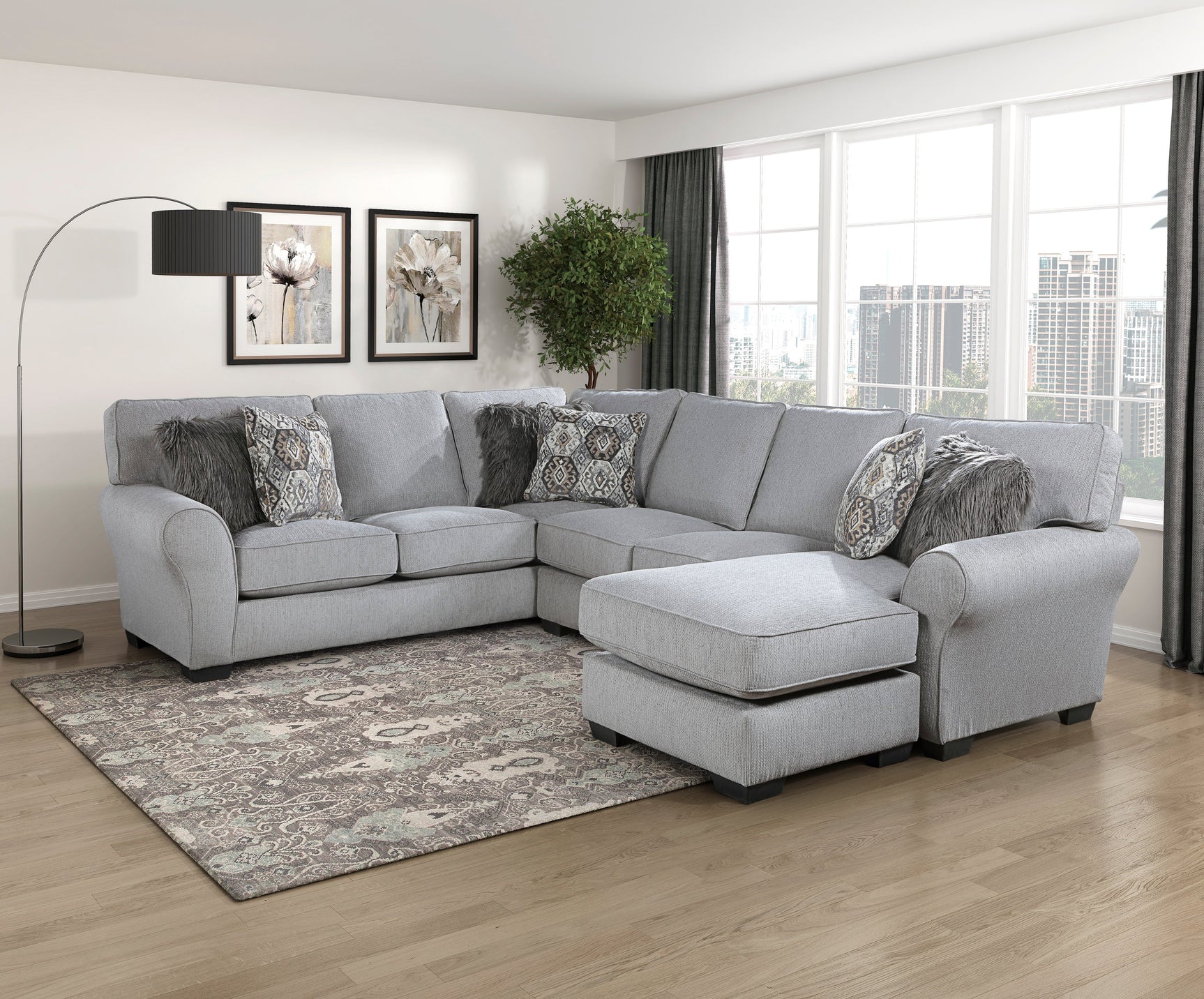 Kieran Gray 2-Piece Reversible Sectional - Ornate Home