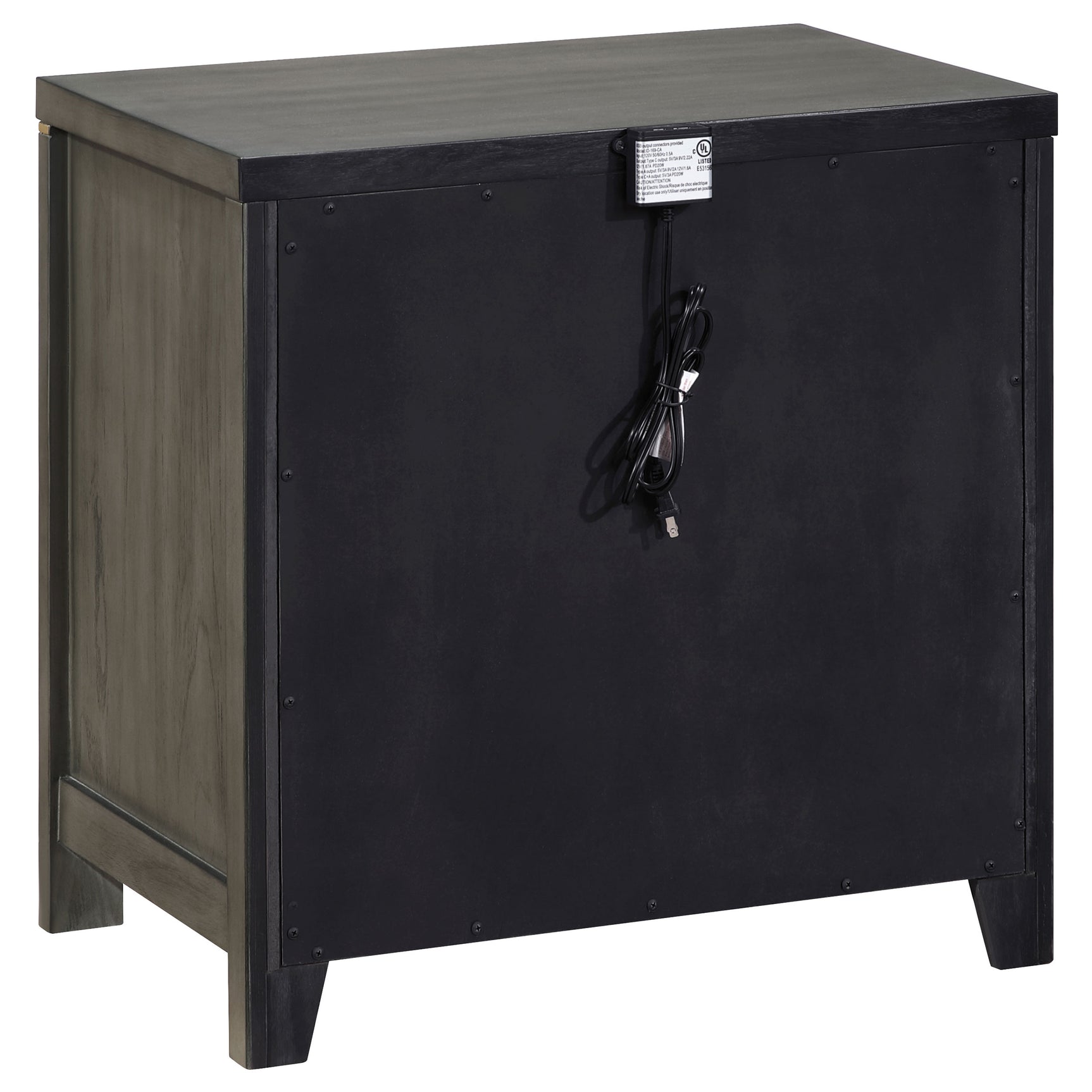 Kieran Grey Nightstand - Ornate Home