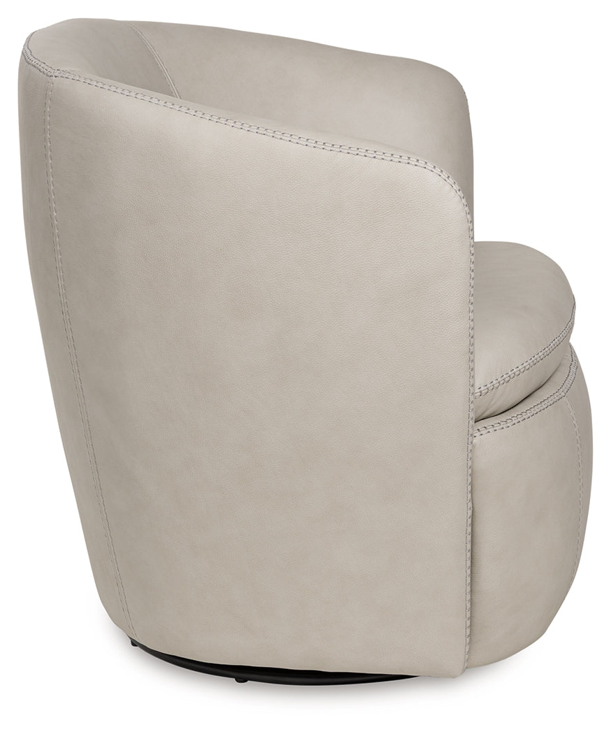 Kierreys Bone Swivel Accent Chair (Online Special Price) - Ornate Home