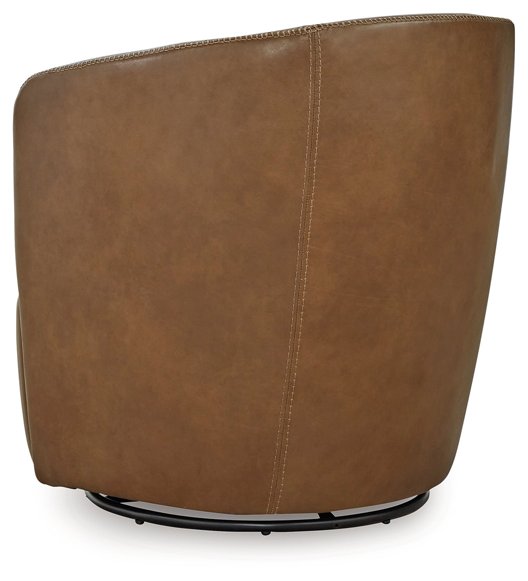 Kierreys Caramel Swivel Chair (Online Special Price) - Ornate Home