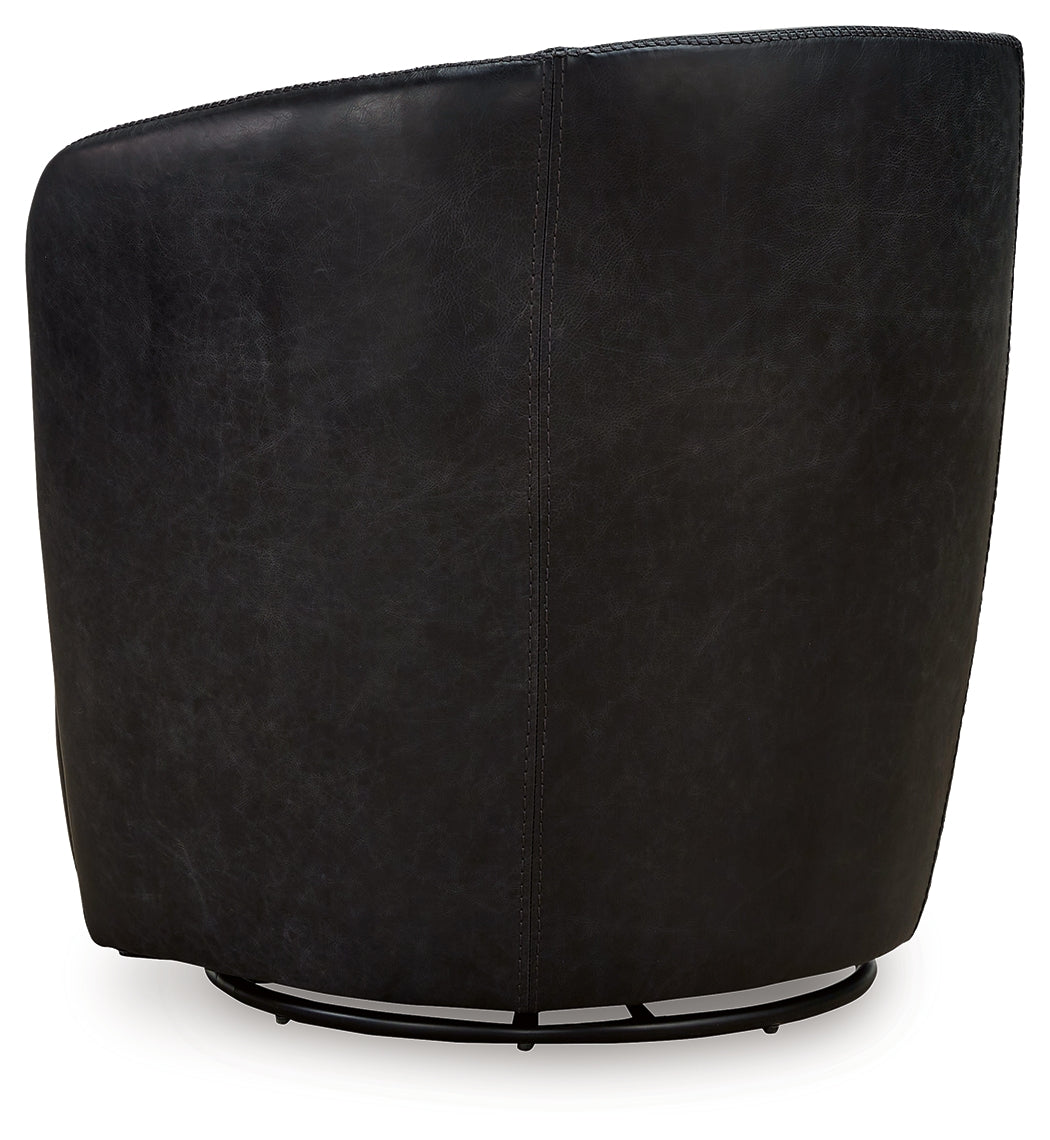 Kierreys Midnight Swivel Chair (Online Special Price) - Ornate Home