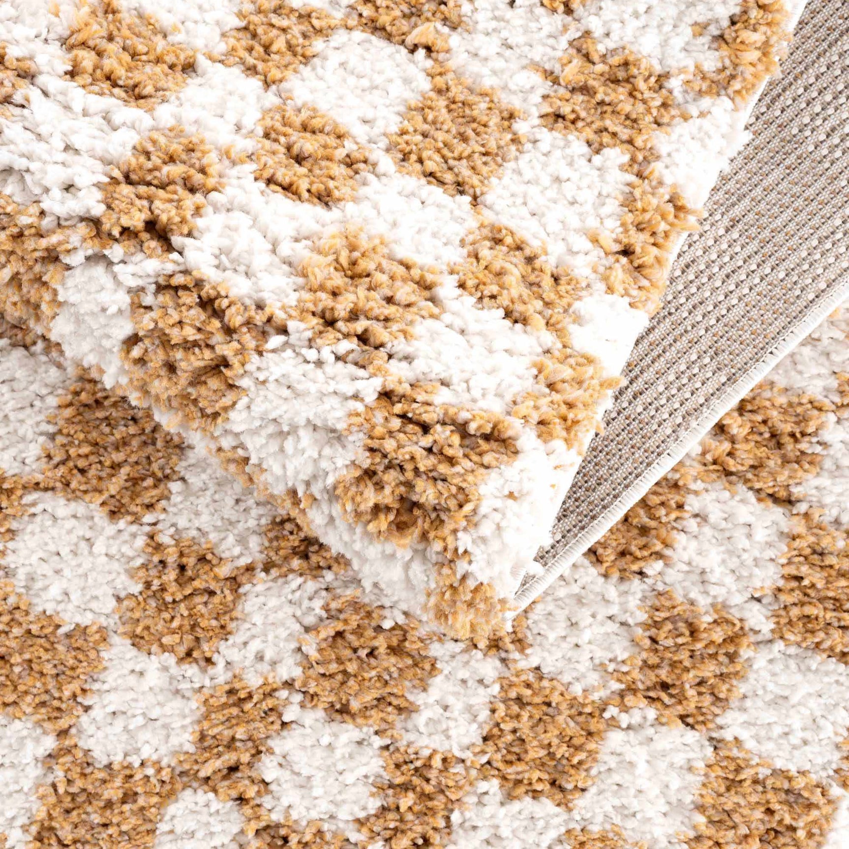 Kieu Yellow & White Checkered Area Rug - Ornate Home