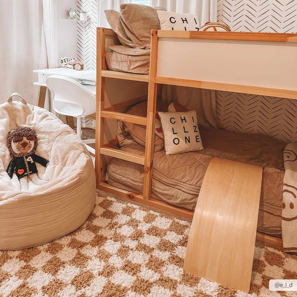 Kieu Yellow & White Checkered Area Rug - Ornate Home