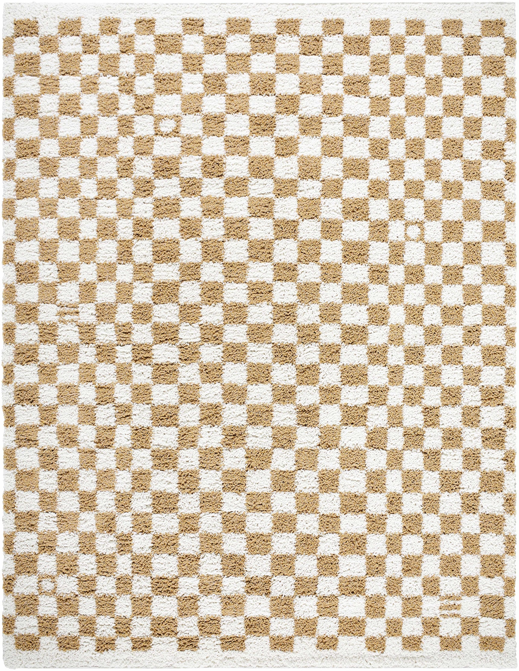 Kieu Yellow & White Checkered Area Rug - Ornate Home