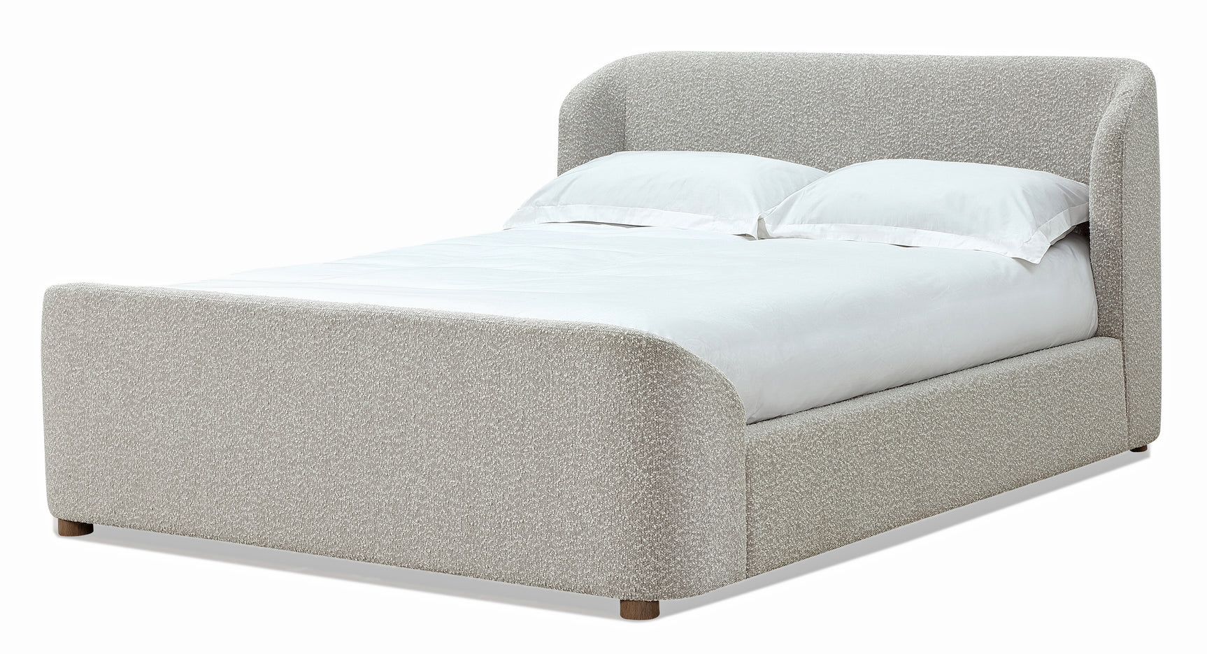Kiki Upholstered California King Platform Bed in Cotton Ball Boucle - Ornate Home