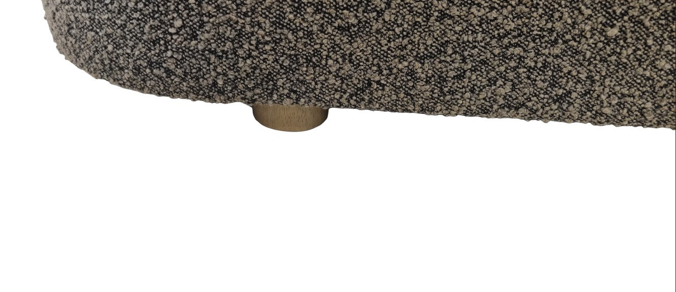 Kiki Upholstered Hinged Storage Bench in Pumpernickel Boucle - Ornate Home