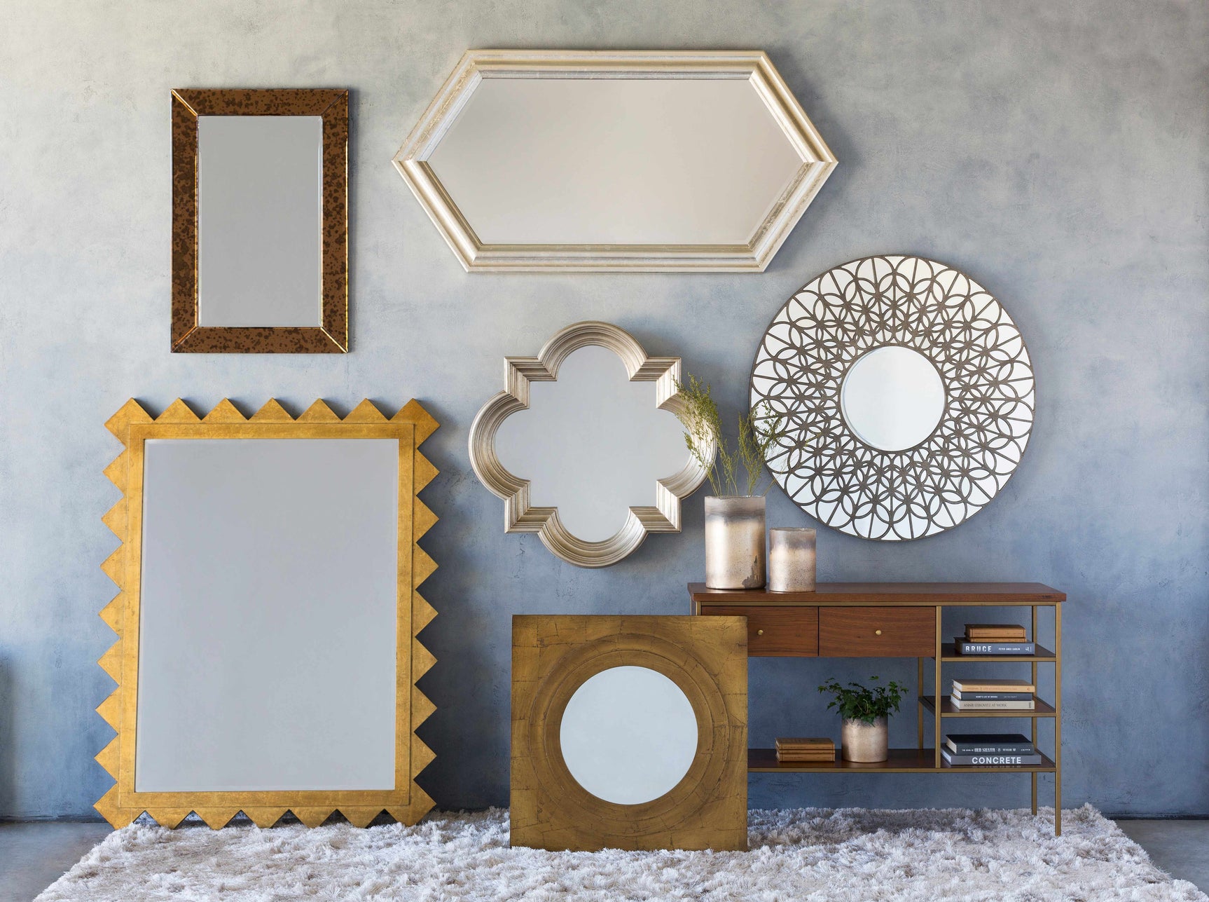 Killester Gold Frame Rectangular Mirror - Ornate Home