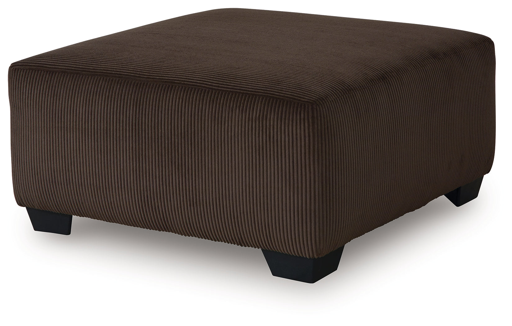Kimlee Chocolate 3-Piece Sectional and Ottoman - Ornate Home