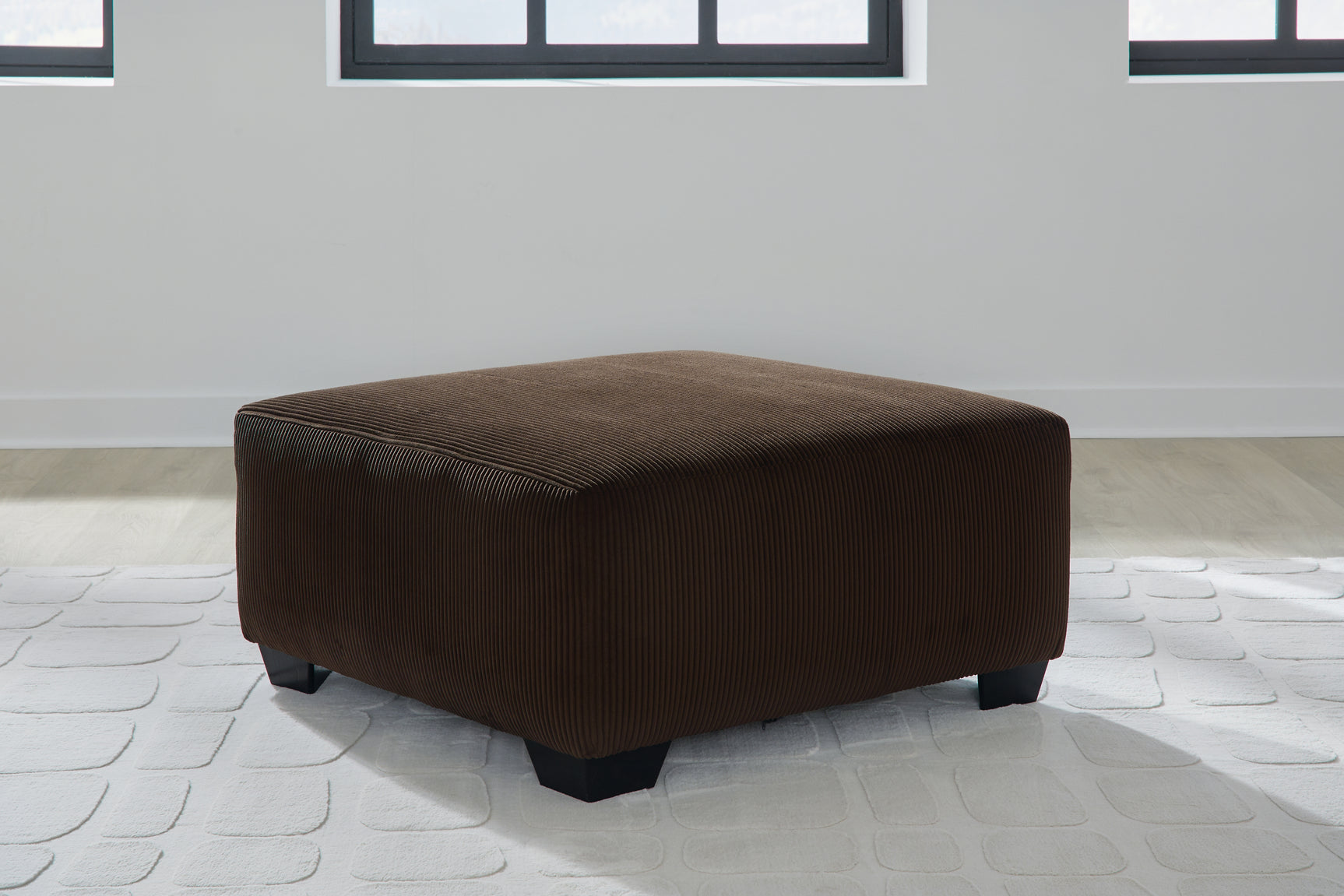 Kimlee Chocolate 3-Piece Sectional and Ottoman - Ornate Home