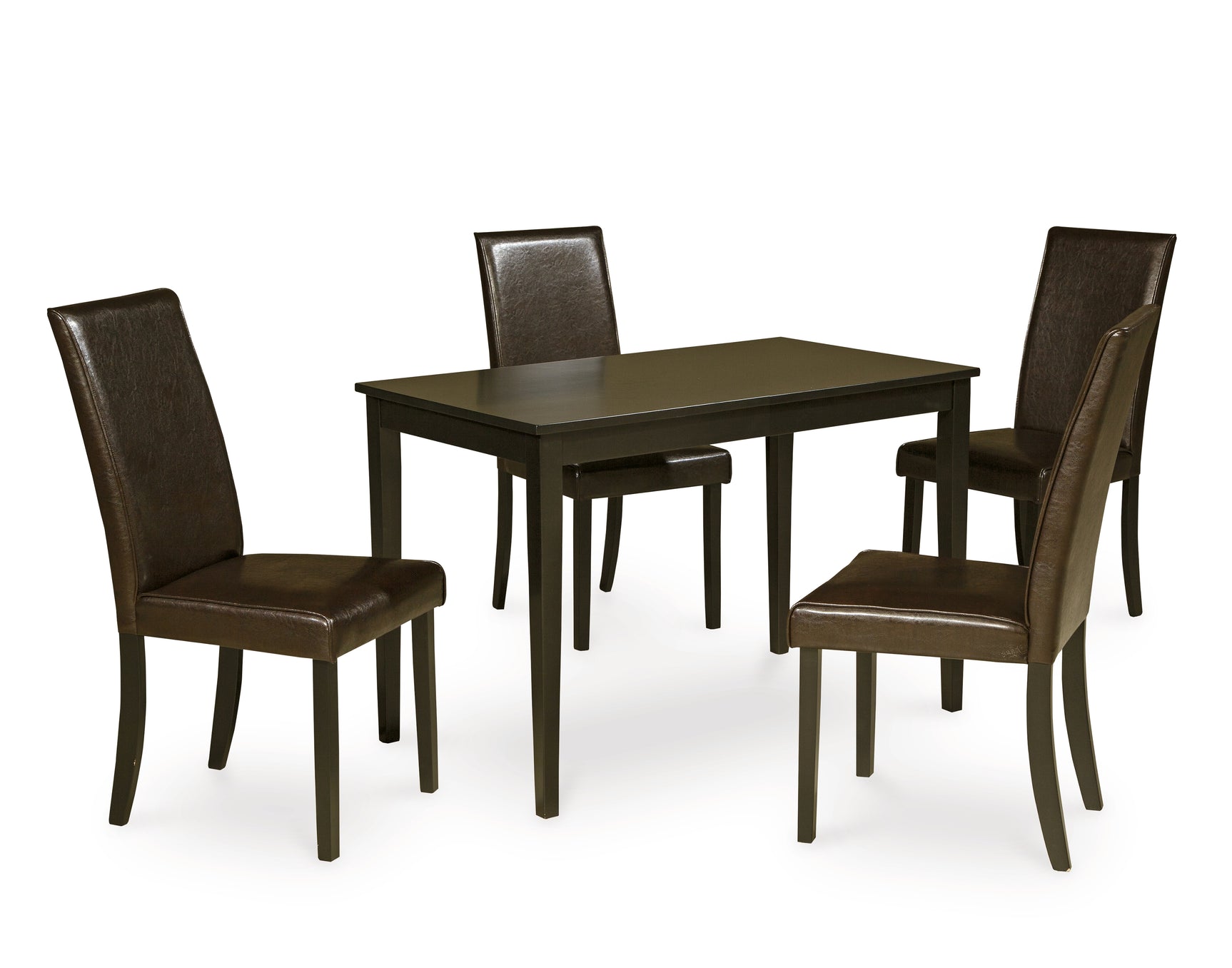 Kimonte Dark Brown Dining Table and 4 Chairs - Ornate Home