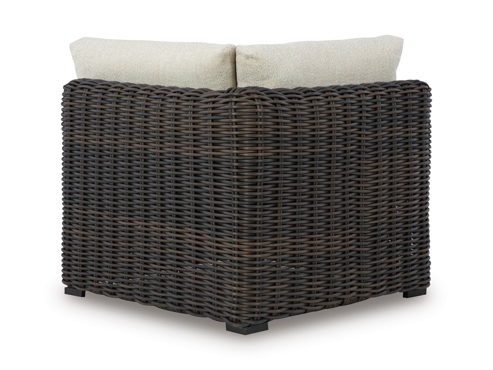 Kimora Beige/Brown Outdoor Corner Chair with Cushion - Ornate Home