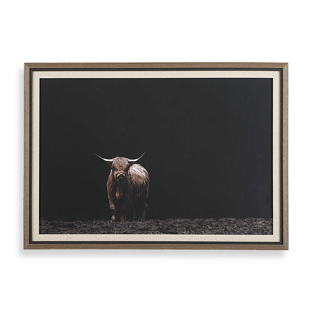 King Of The Hill Multicolor Framed Bovine Print - Ornate Home