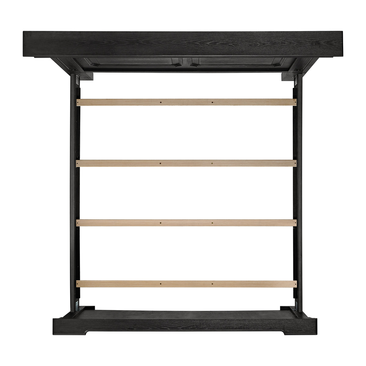 Kings Court Black 5-Piece King Bedroom Set with 2 Nightstands, Dresser & Chest - Ornate Home