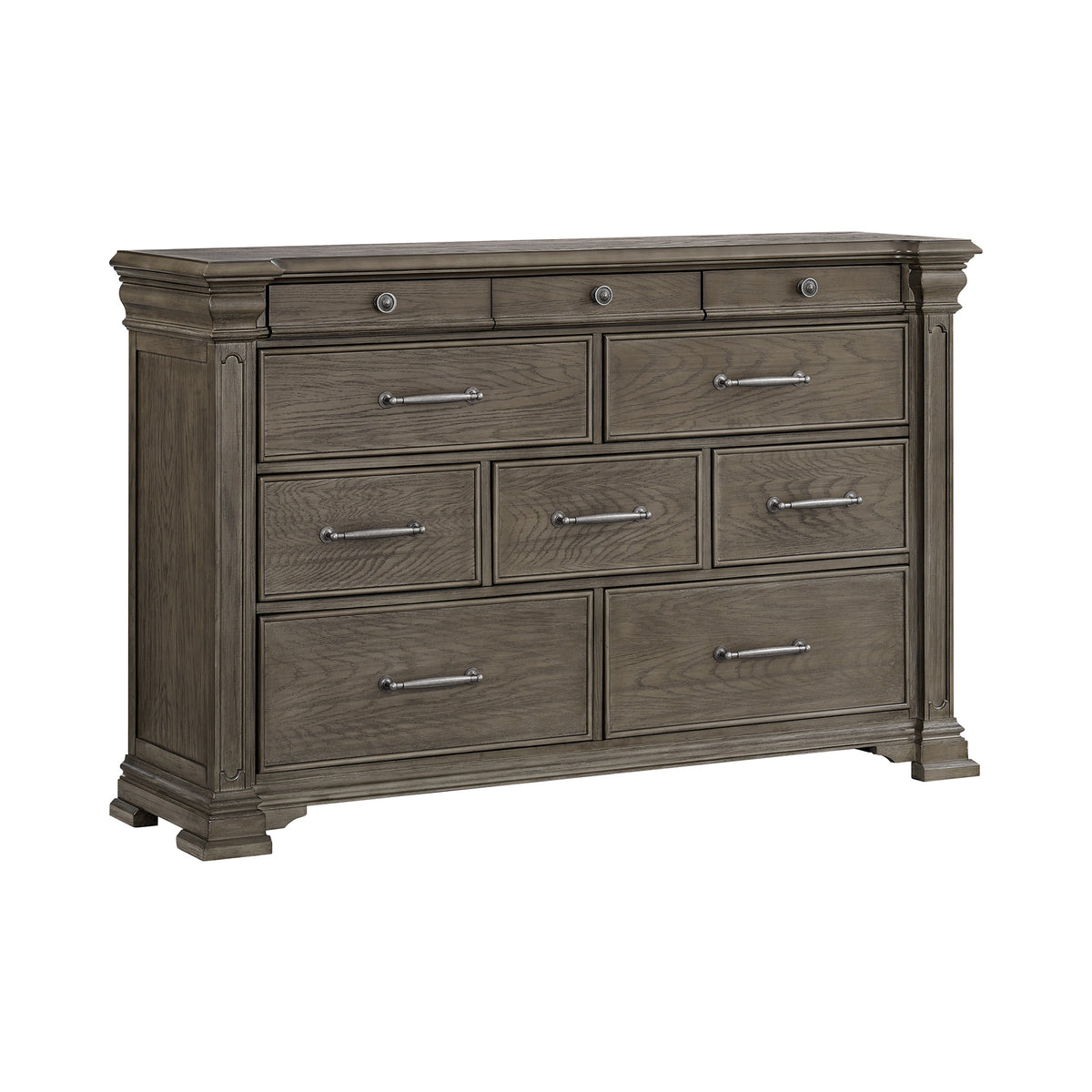 Kings Court Grey 10-Drawer Dresser - Ornate Home