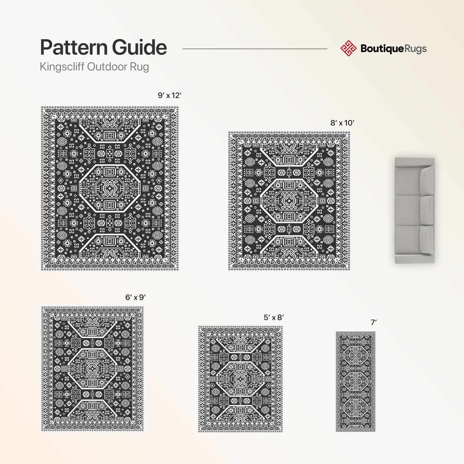Kingscliff Nordic Outdoor Rug - Clearance - Ornate Home