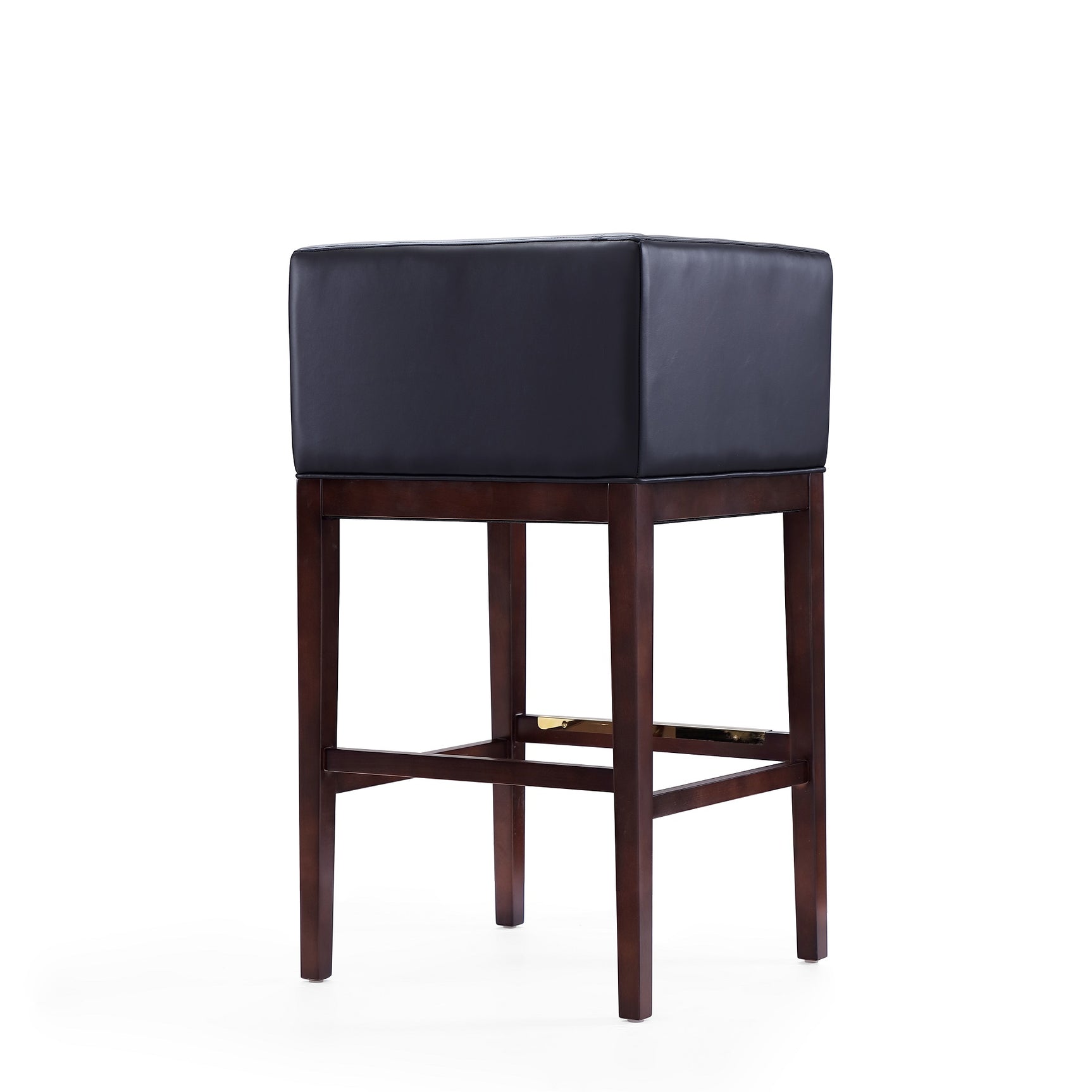 Kingsley Barstool in Black and Dark Walnut (set of 2) - Ornate Home