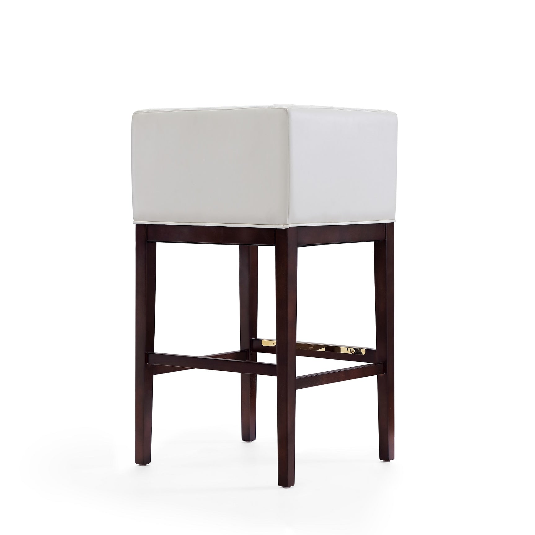 Kingsley Barstool in Ivory and Dark Walnut - Ornate Home