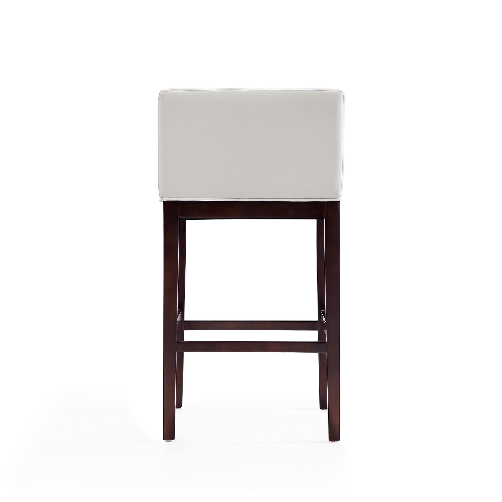 Kingsley Barstool in Ivory and Dark Walnut (set of 3) - Ornate Home