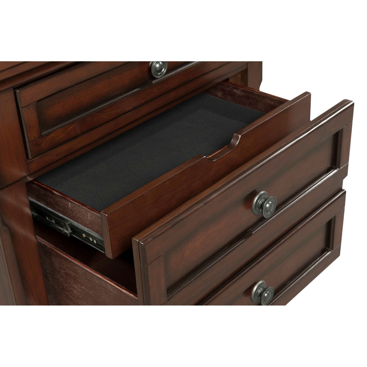 Kingston Cherry Brown Nightstand with Power - Ornate Home