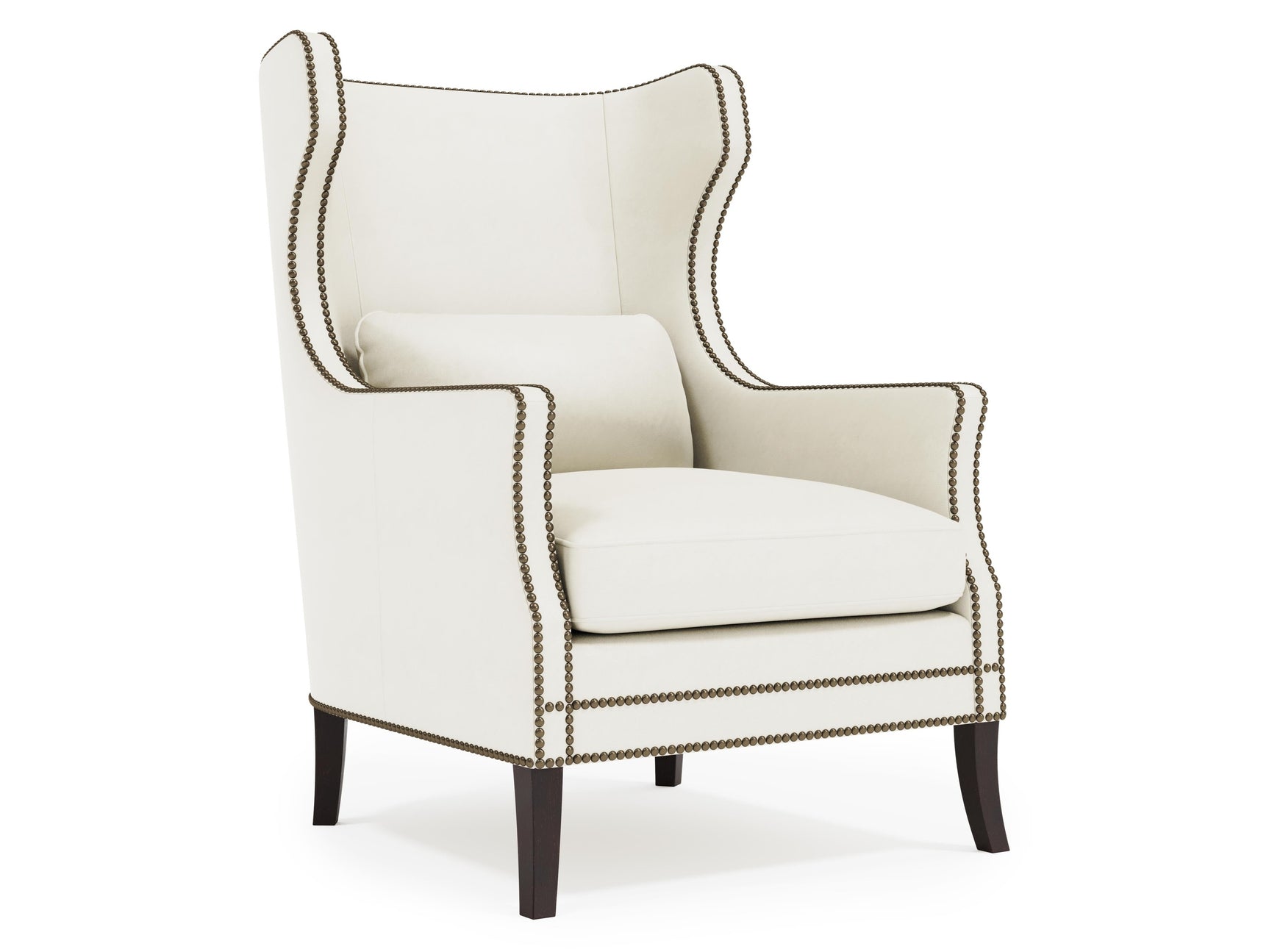 Kingston White/Cream Leather Chair - Ornate Home