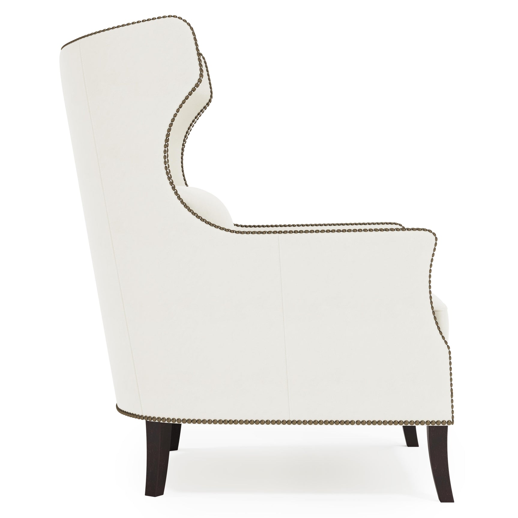 Kingston White/Cream Leather Chair - Ornate Home