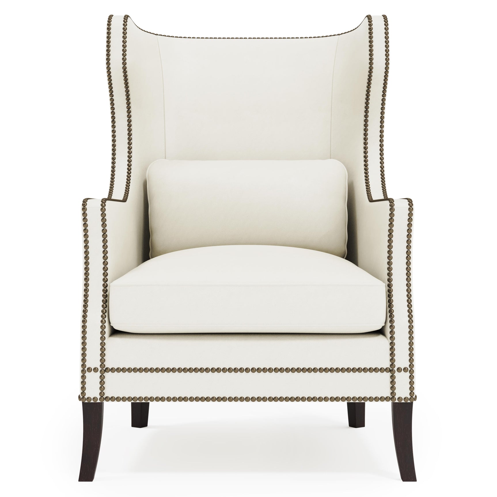 Kingston White/Cream Leather Chair - Ornate Home