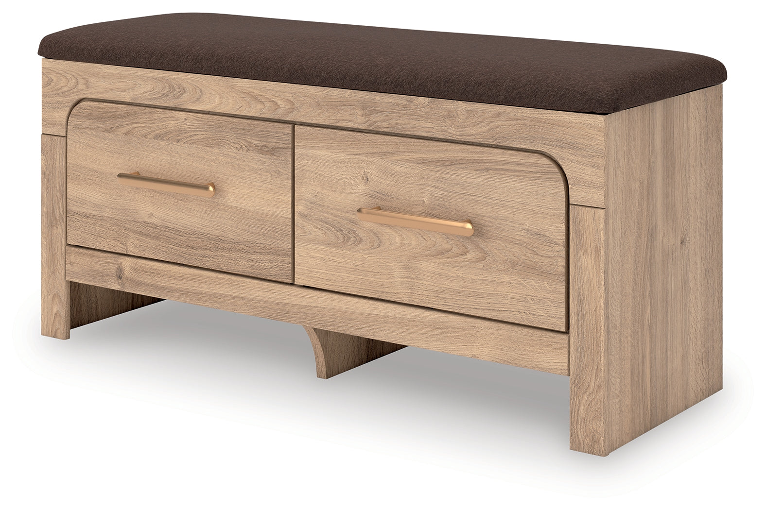 Kinlanni Tan/Brown Bedroom UPH Storage Bench - Ornate Home