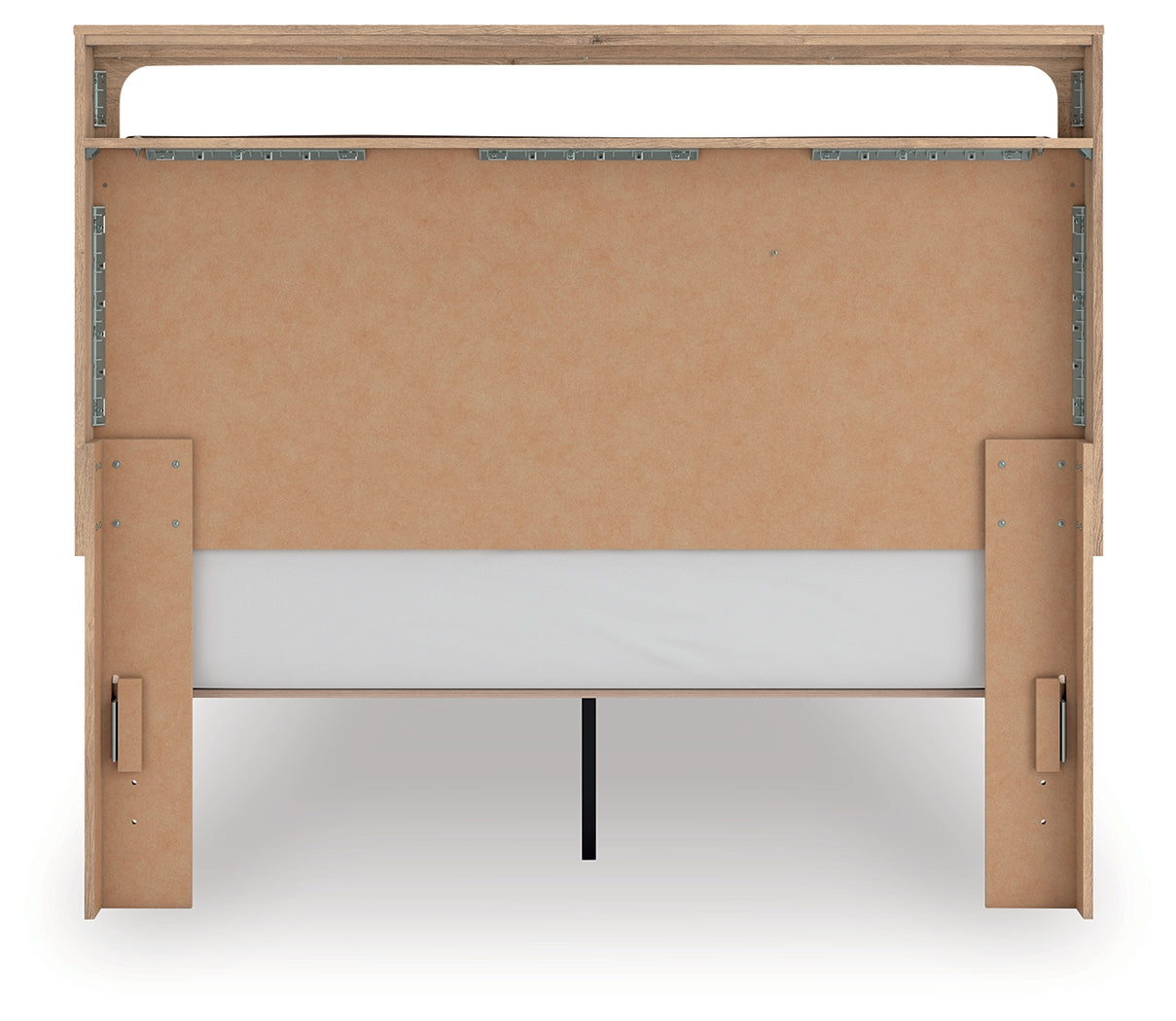 Kinlanni Tan/Brown Queen Upholstered Panel Bed, Dresser and Mirror (Online Special Price) - Ornate Home