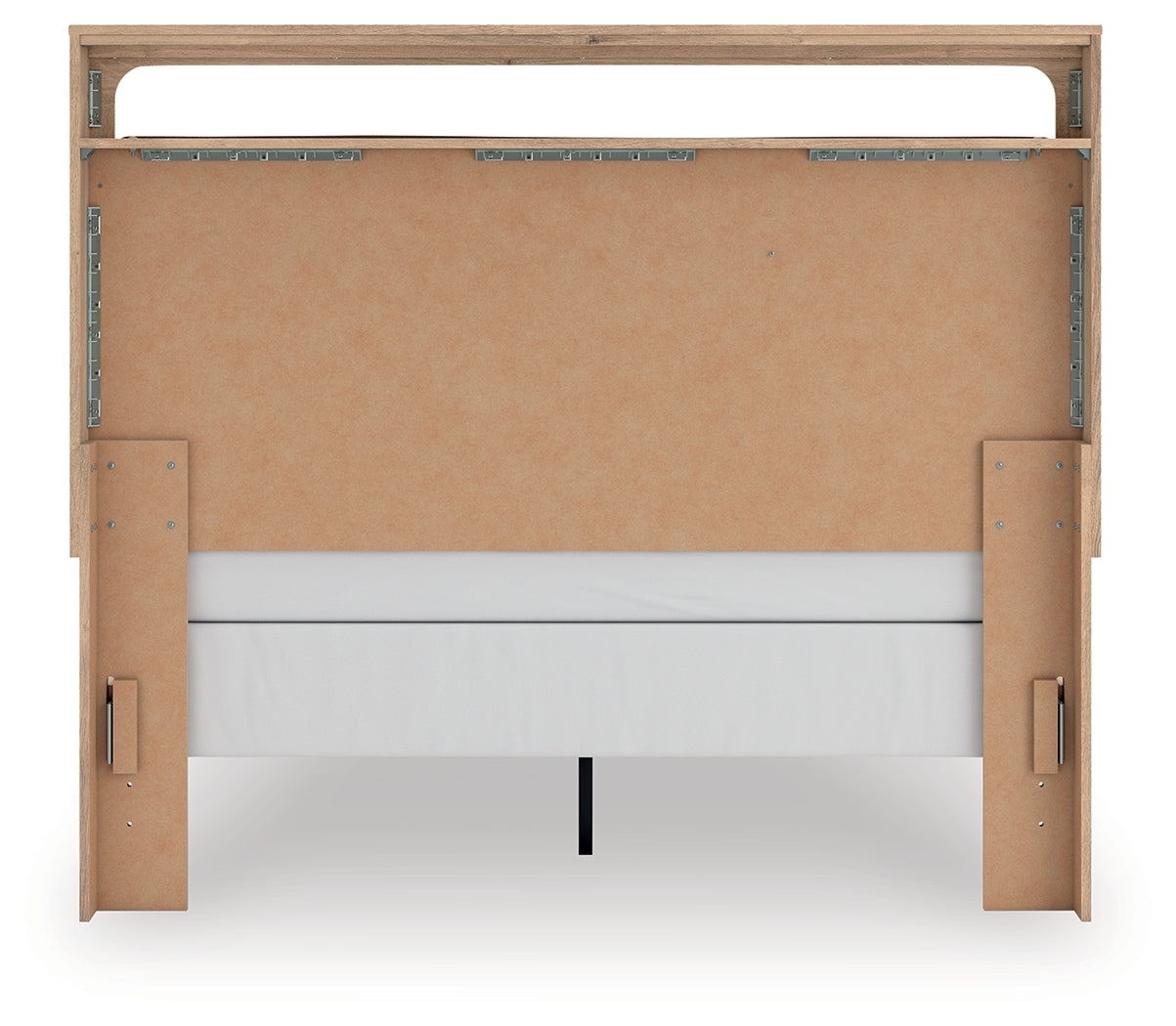 Kinlanni Tan/Brown Queen Upholstered Panel Bed, Dresser and Mirror - Ornate Home