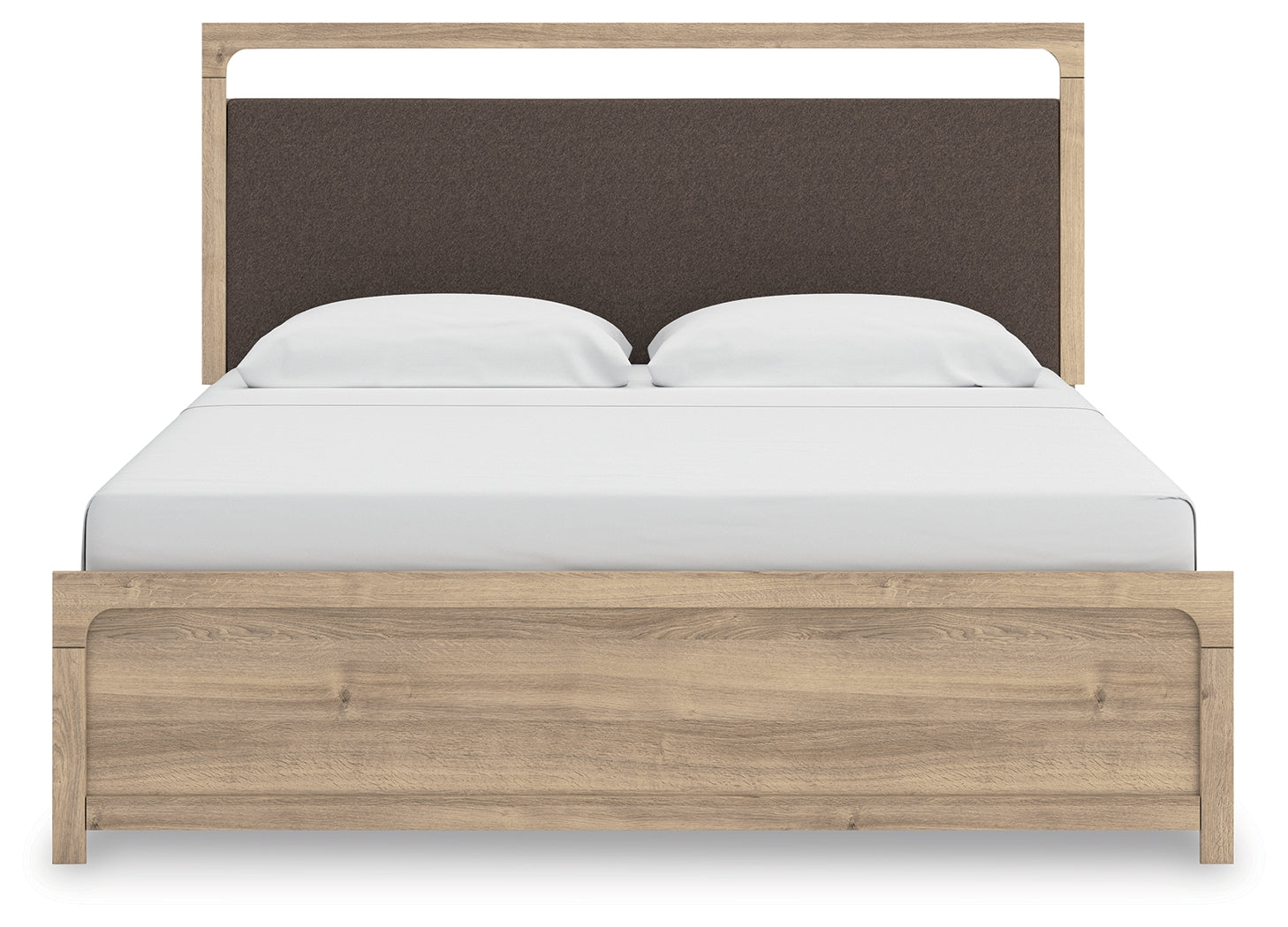 Kinlanni Tan King Upholstered Panel Bed (Online Special Price) - Ornate Home