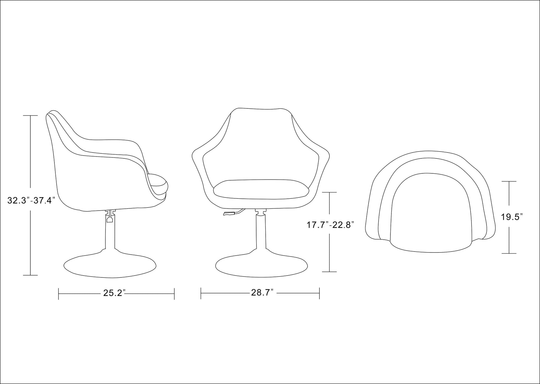 Kinsey Adjustable Height Swivel Accent Chair in Red and Polished Chrome (set of 2) - Ornate Home