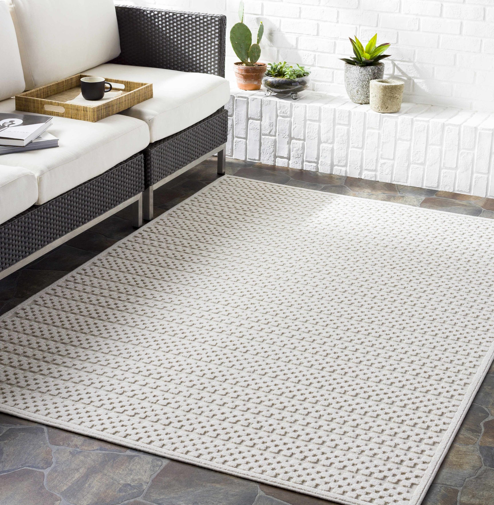 Kirkburton Beige Outdoor Rug - Ornate Home