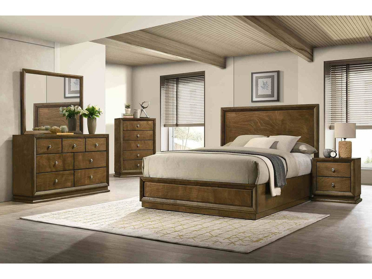 Kirkham Walnut 4 Pc. Twin Bedroom Set - Ornate Home