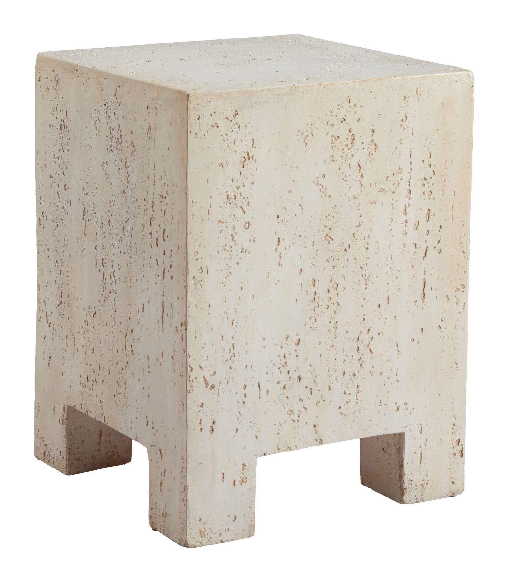 Kitara Beige Side Table - Ornate Home