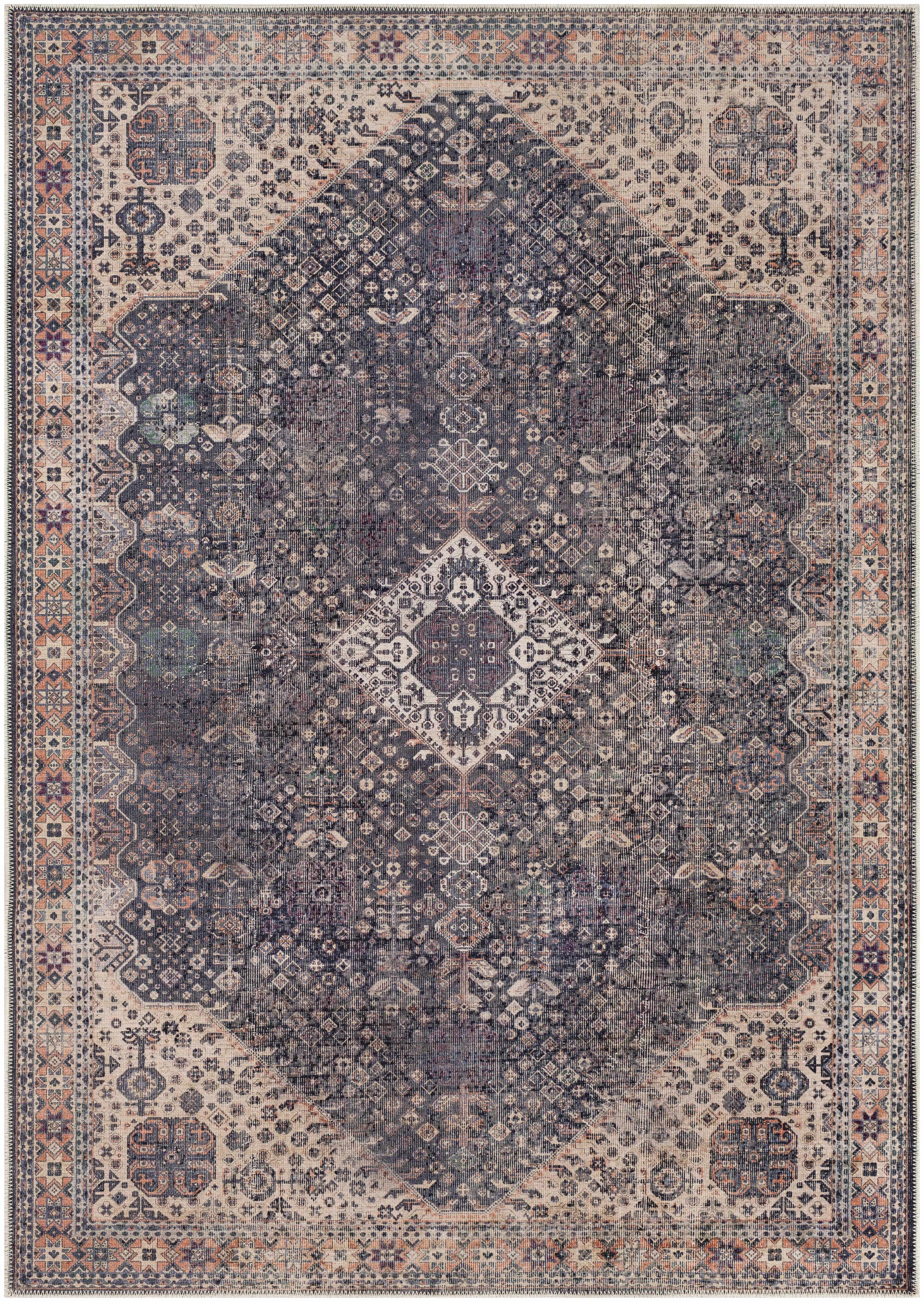 Kittrell Vintage Flat Pile Washable Rug - Clearance - Ornate Home