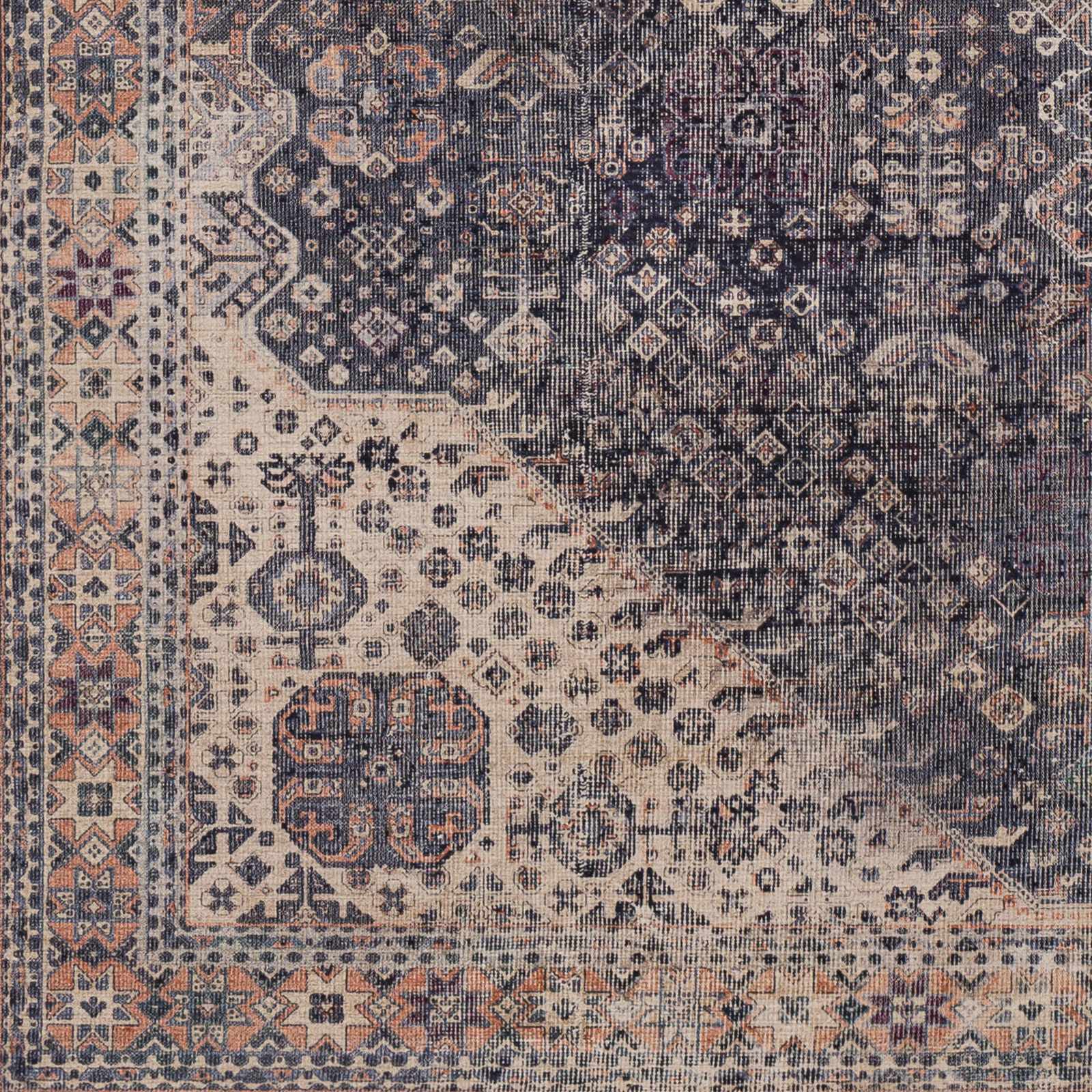 Kittrell Vintage Flat Pile Washable Rug - Clearance - Ornate Home