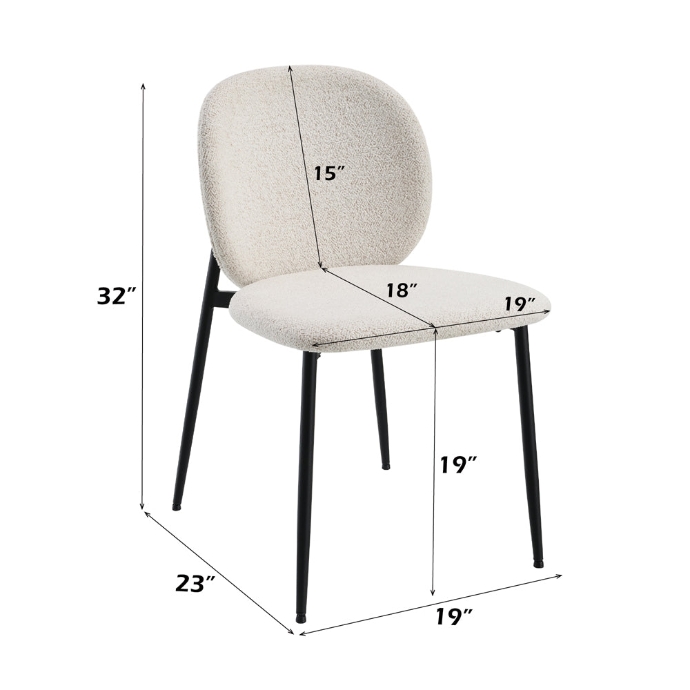 Klaus White/Black Side Chair (Set of 2) - Ornate Home