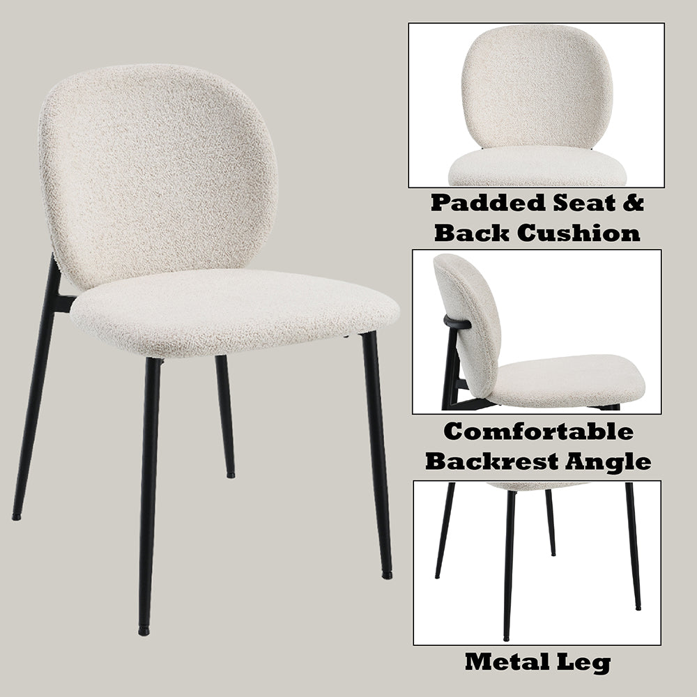 Klaus White/Black Side Chair (Set of 2) - Ornate Home