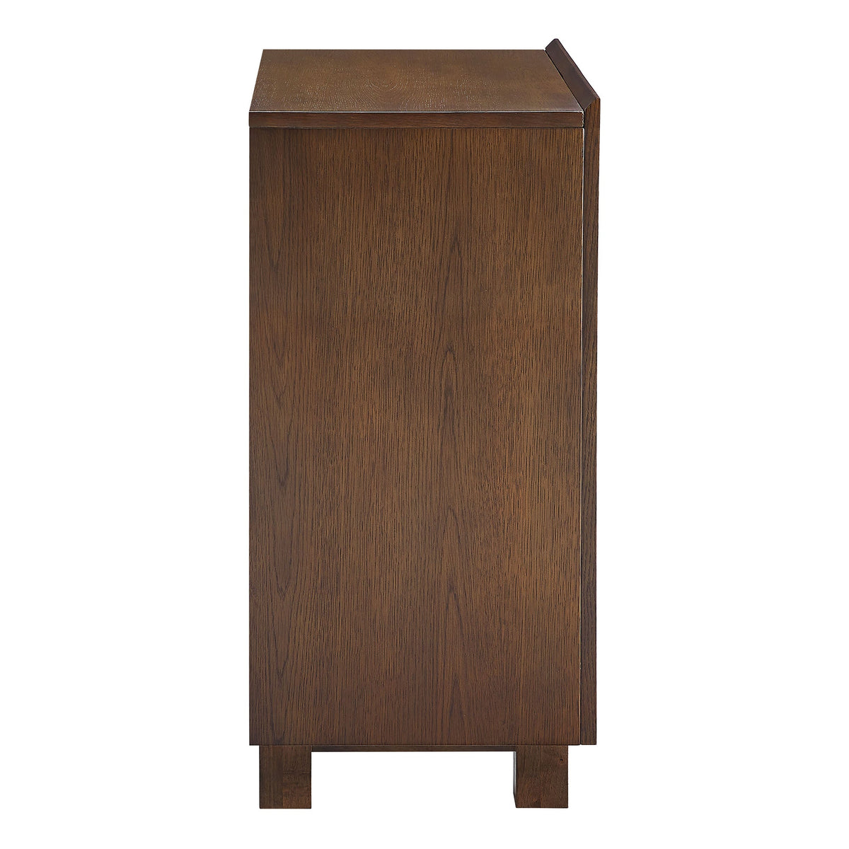 Kline Dark Walnut Stripe 2-Door Striped Accent Cabinet - Ornate Home