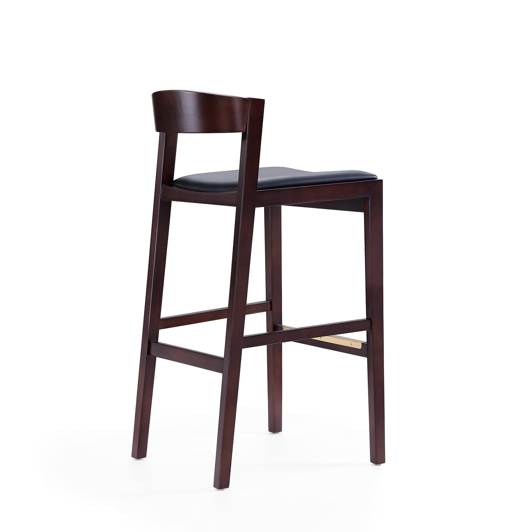 Klismos Barstool in Black and Dark Walnut (set of 2) - Ornate Home