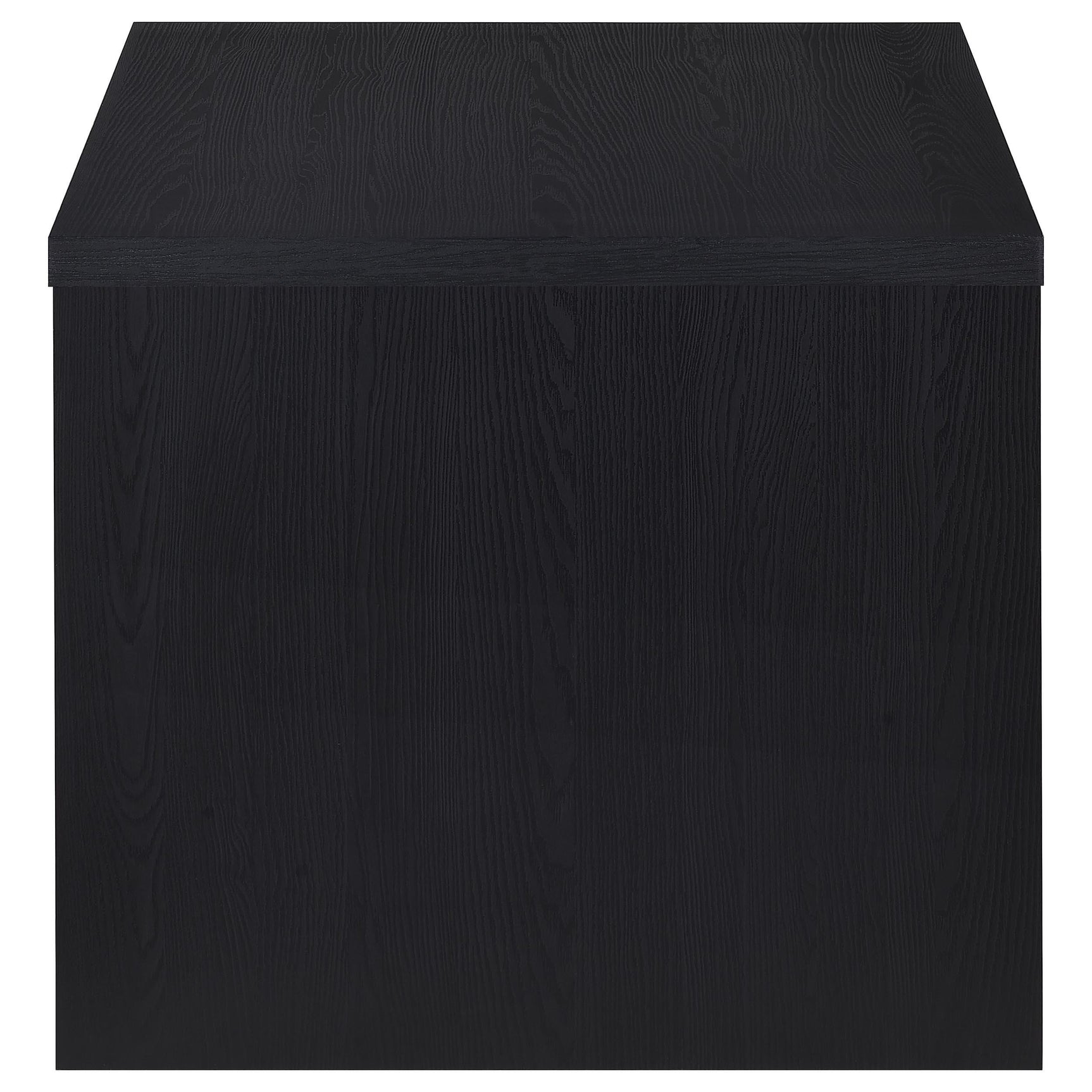 Knapp Black Engineered Wood Square Side End Table - Ornate Home