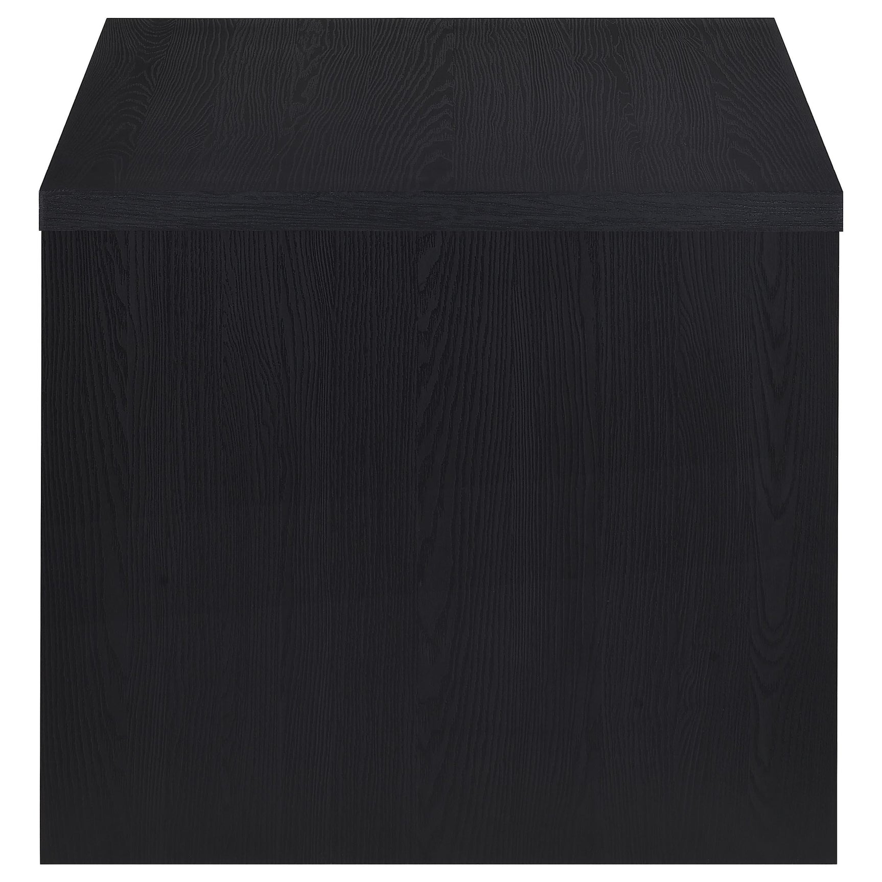 Knapp Black Engineered Wood Square Side End Table - Ornate Home